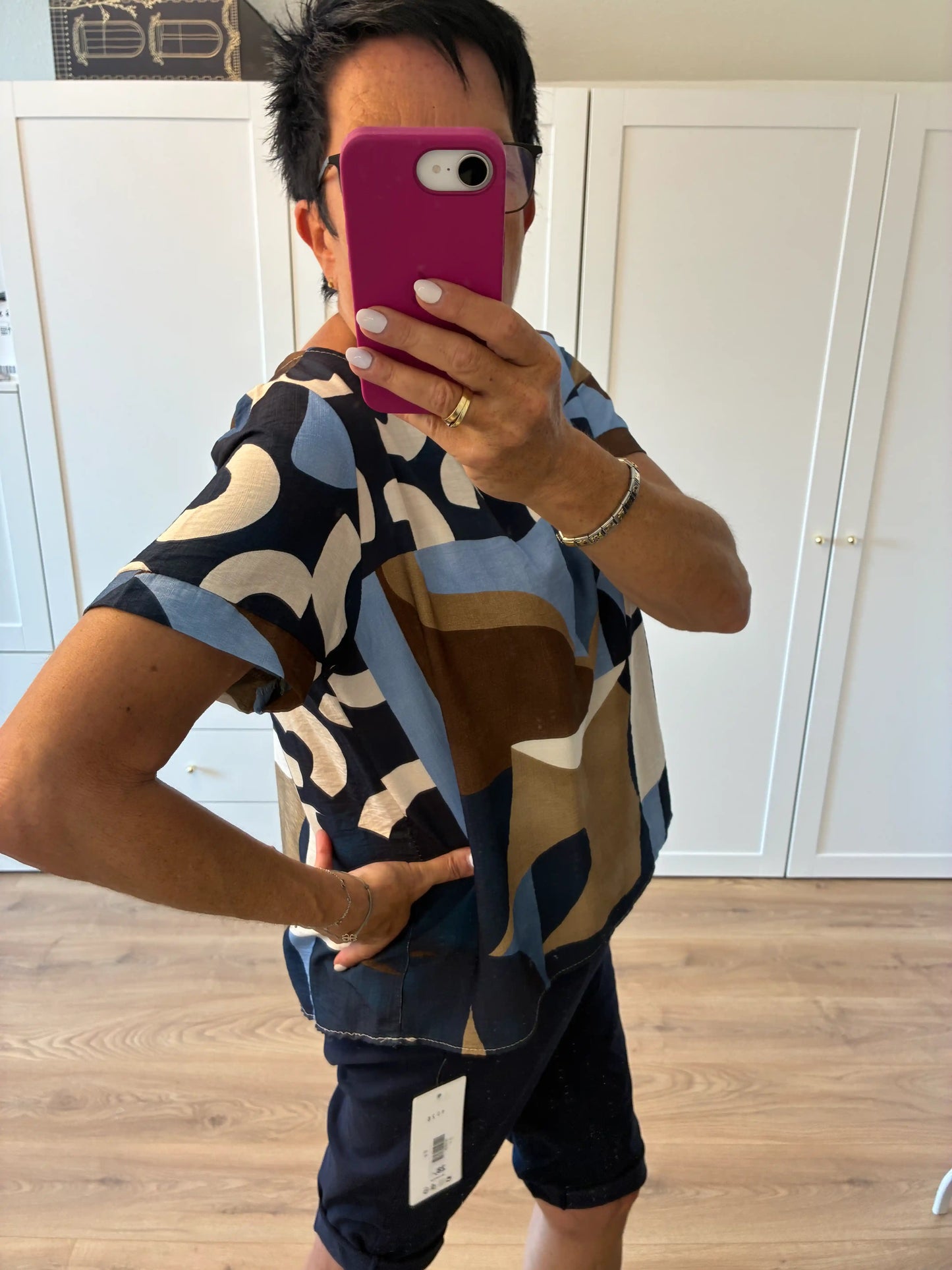 Bluse "Retro" Blau