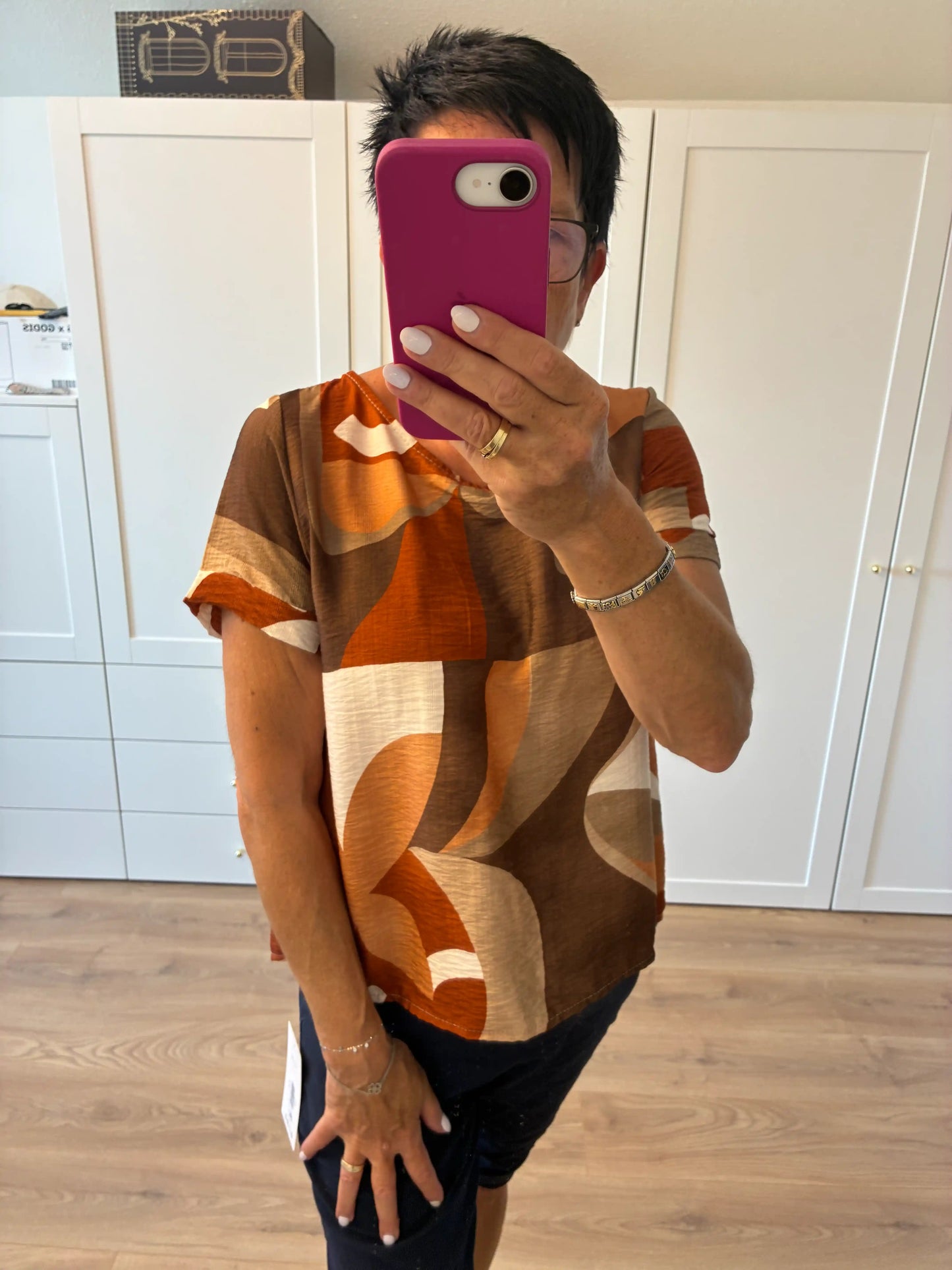 Bluse "Retro" Braun