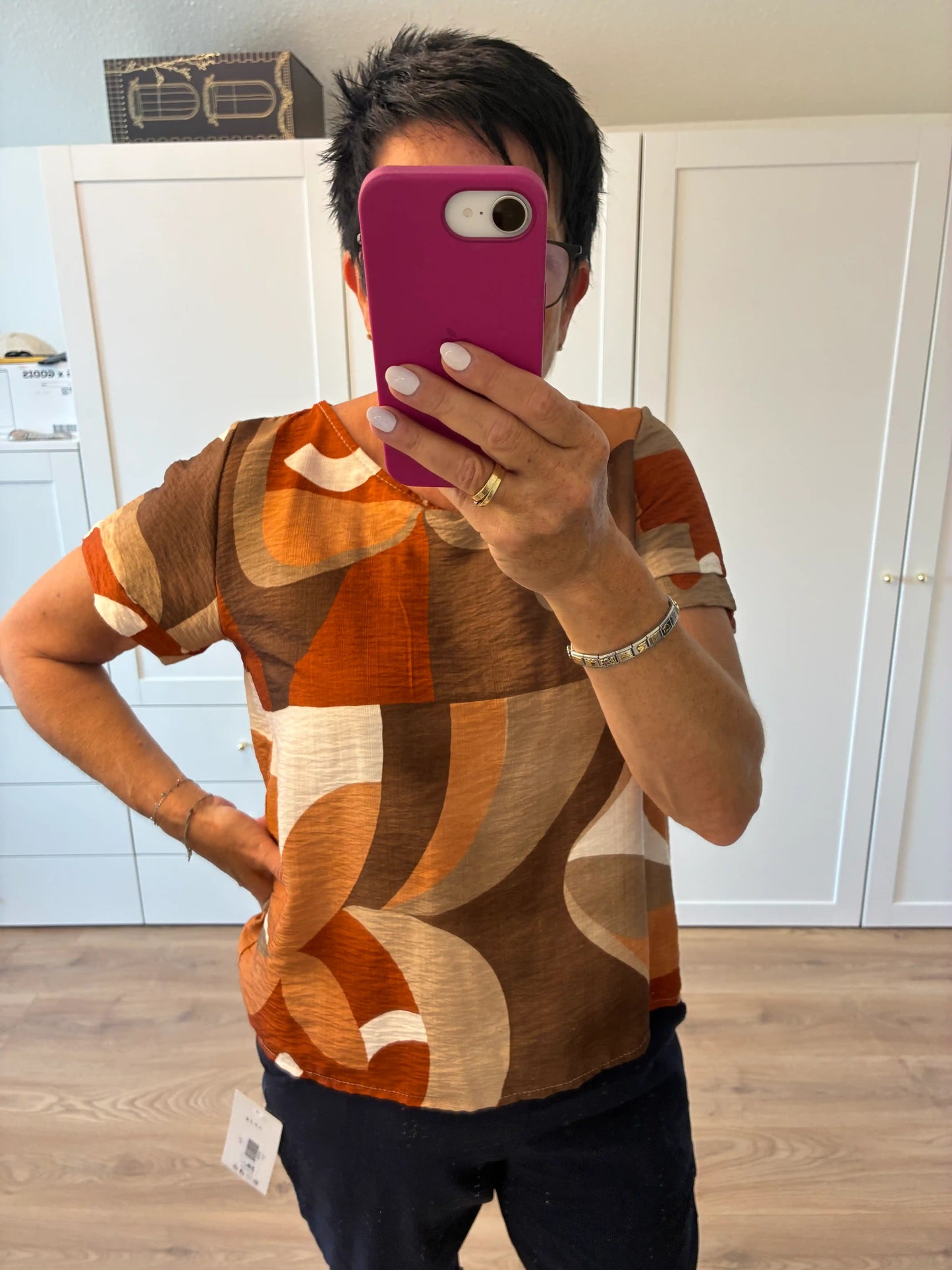 Bluse "Retro" Braun