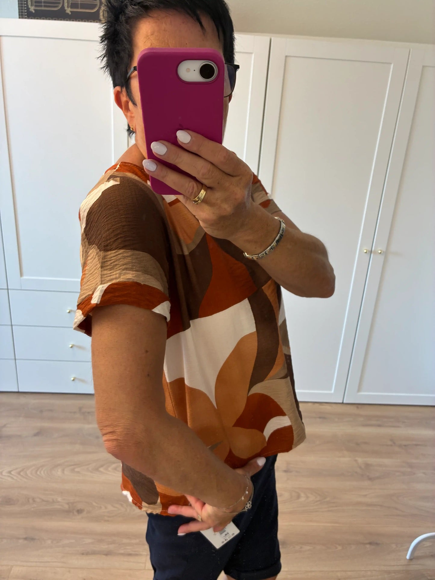 Bluse "Retro" Braun