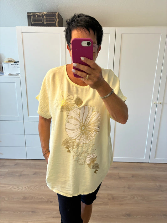 Shirt "Goldblume" Gelb