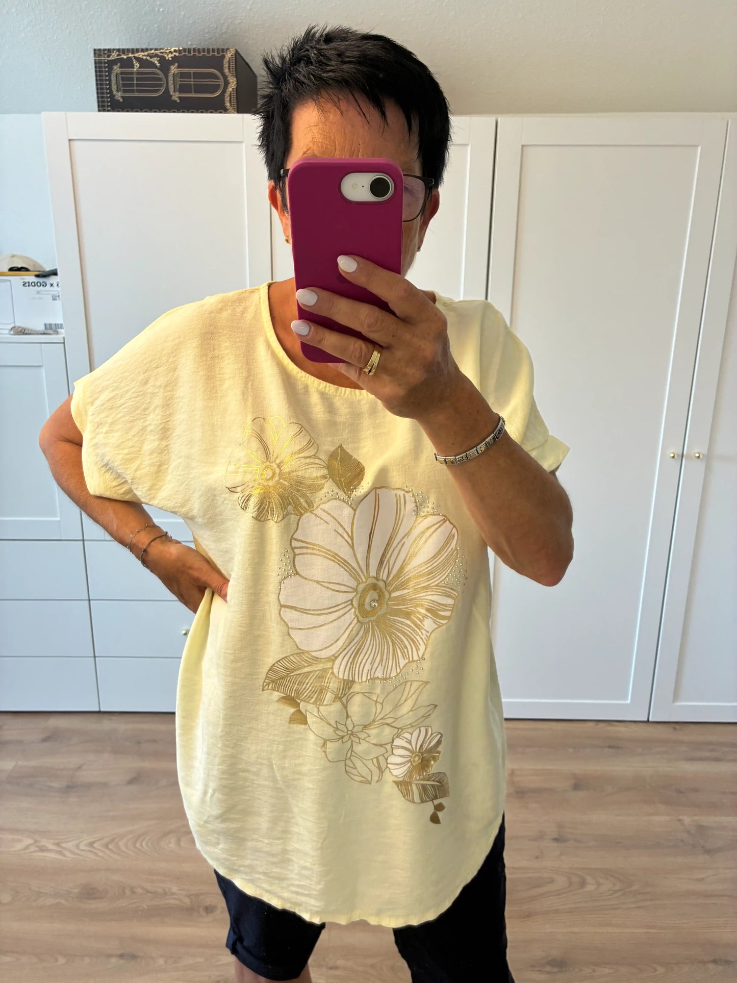 Shirt "Goldblume" Gelb