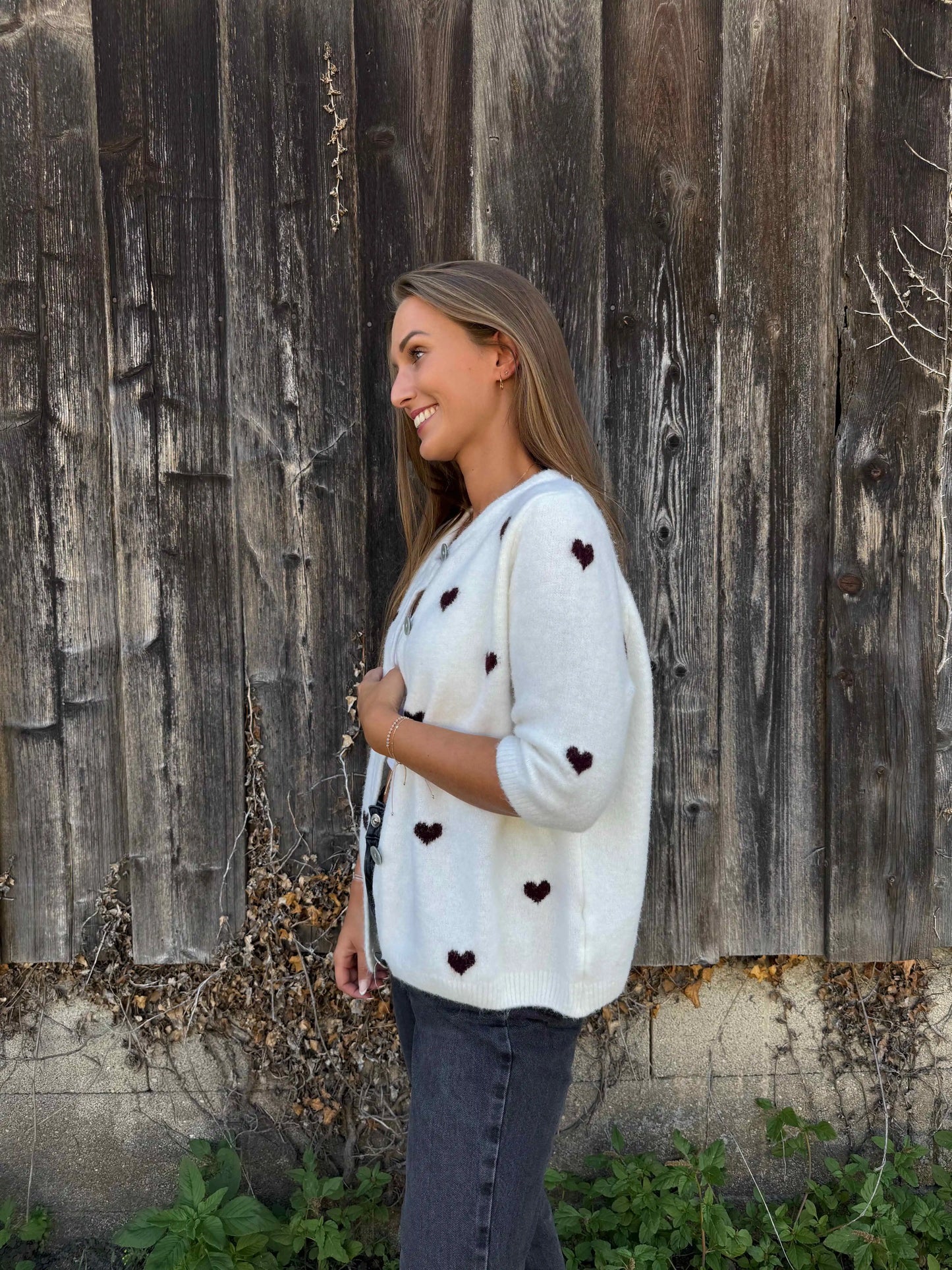 Cardigan "Heartwarming"Weiß