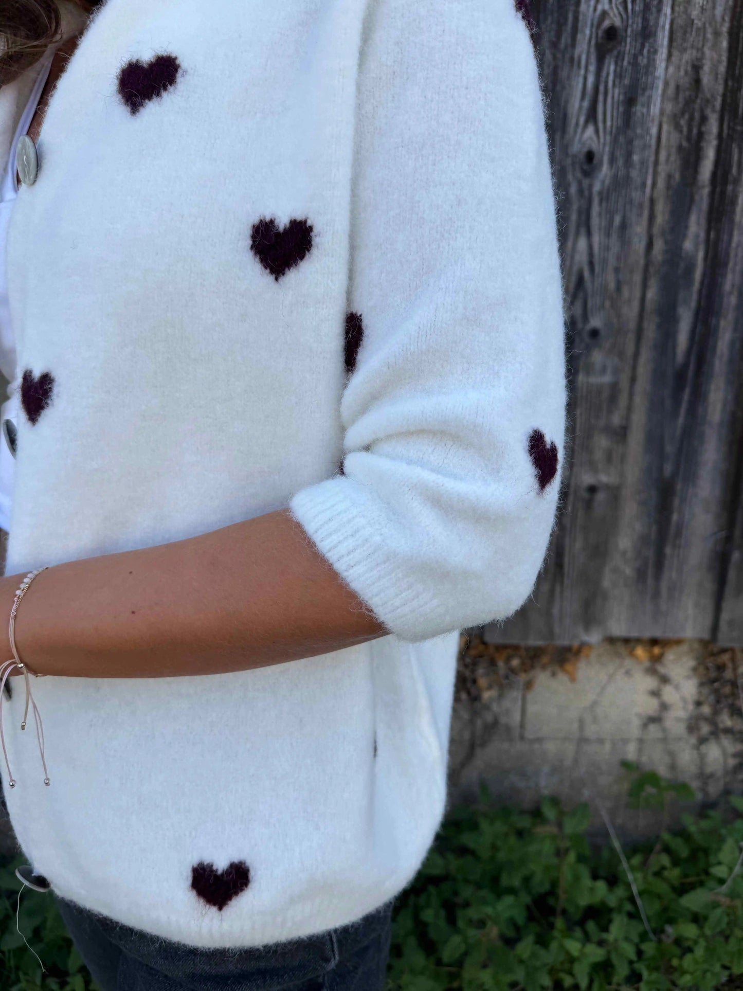 Cardigan "Heartwarming"Weiß