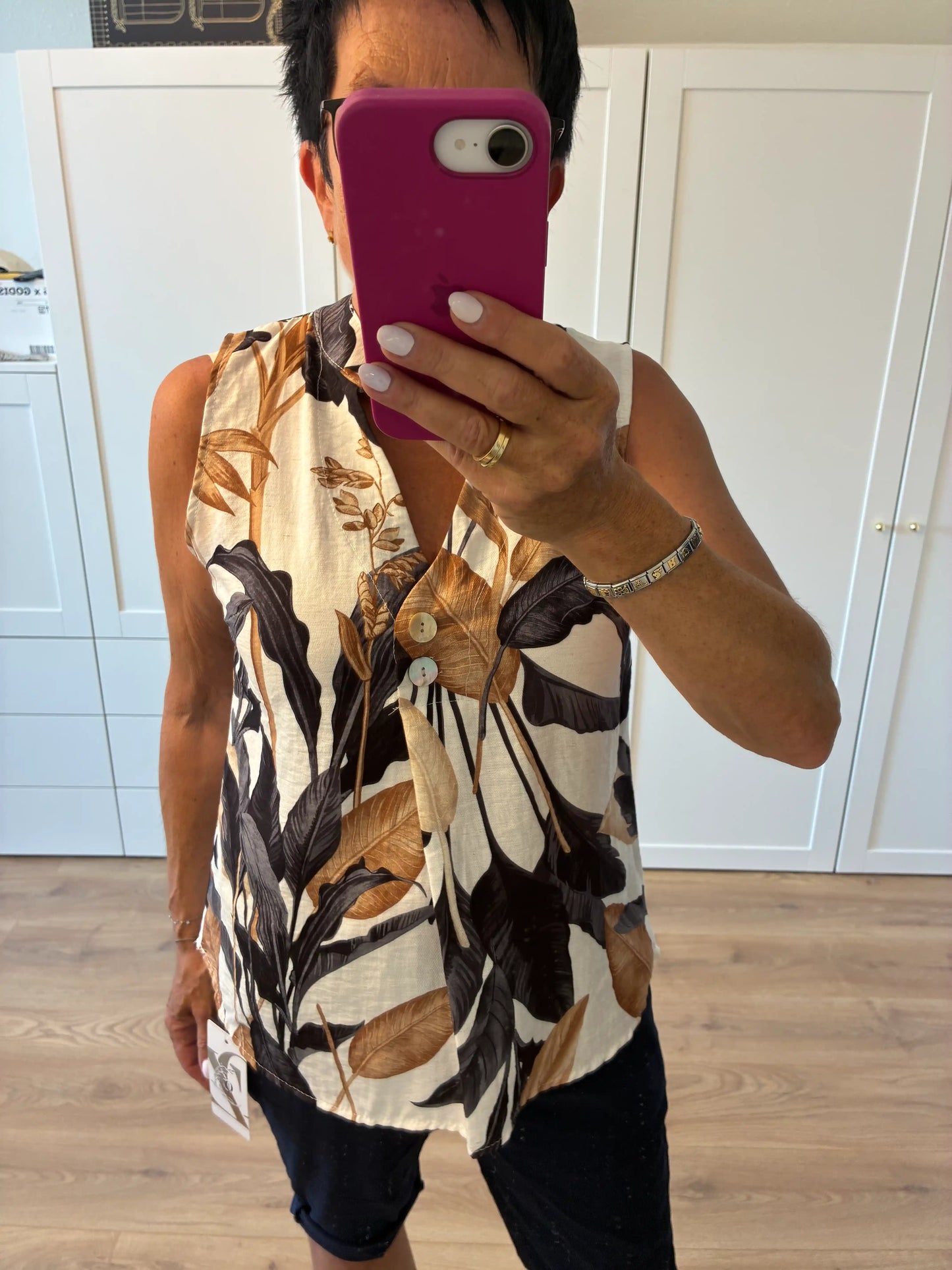 Bluse "Träger" Braun