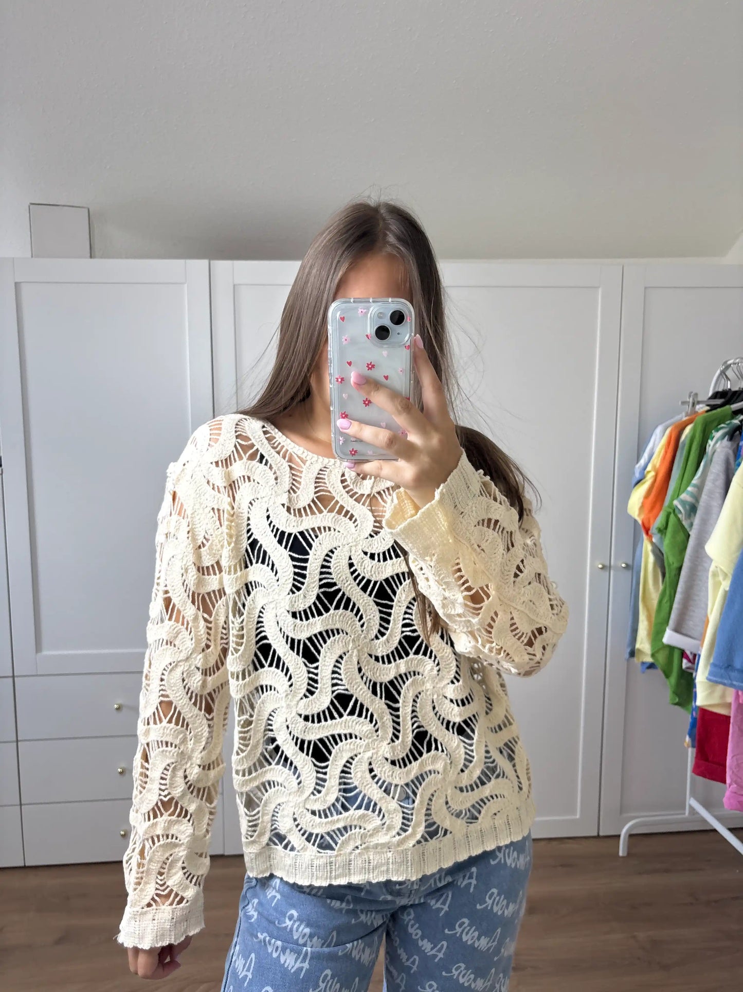 Häkeloberteil I Beige