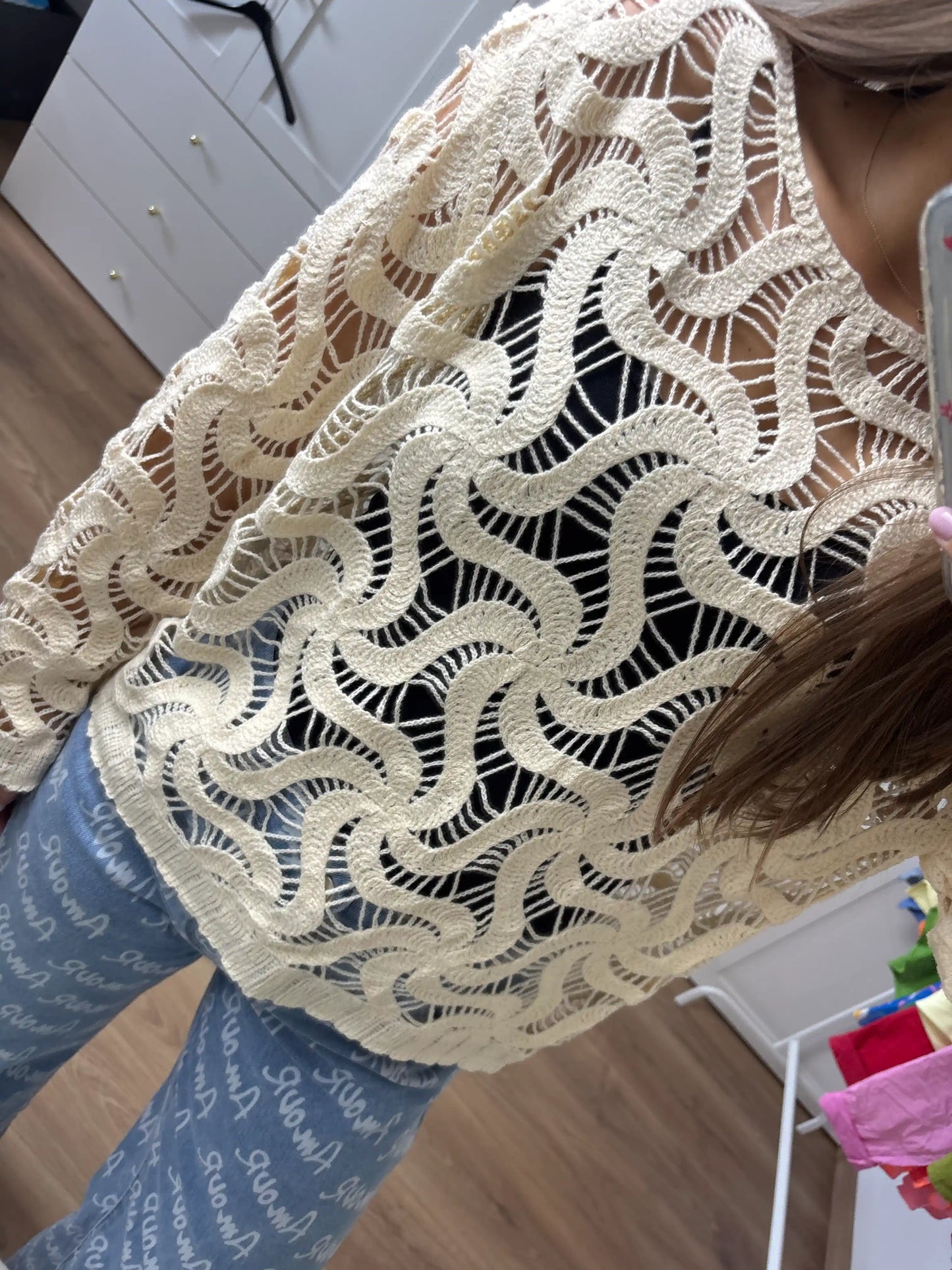 Häkeloberteil I Beige