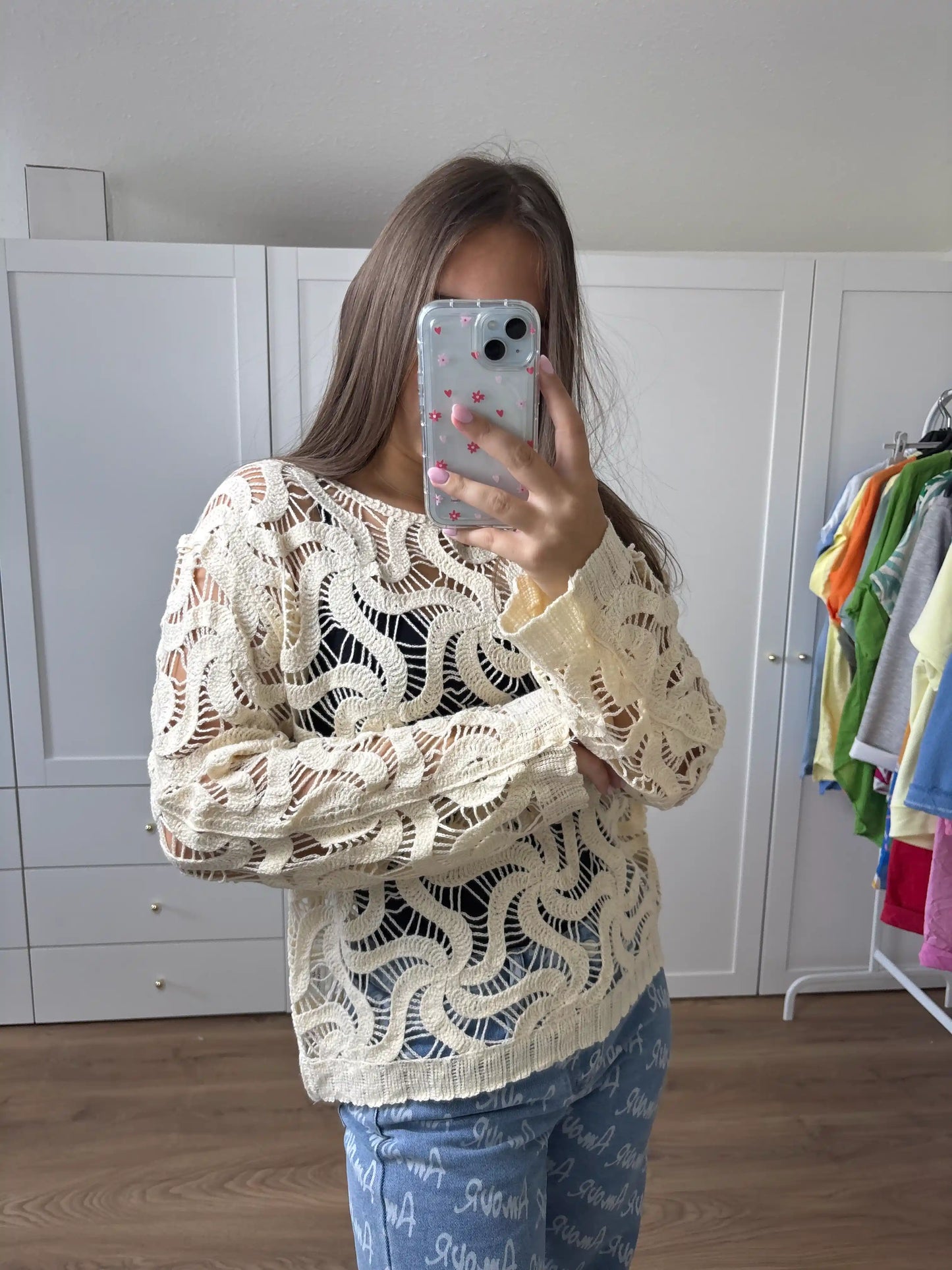 Häkeloberteil I Beige