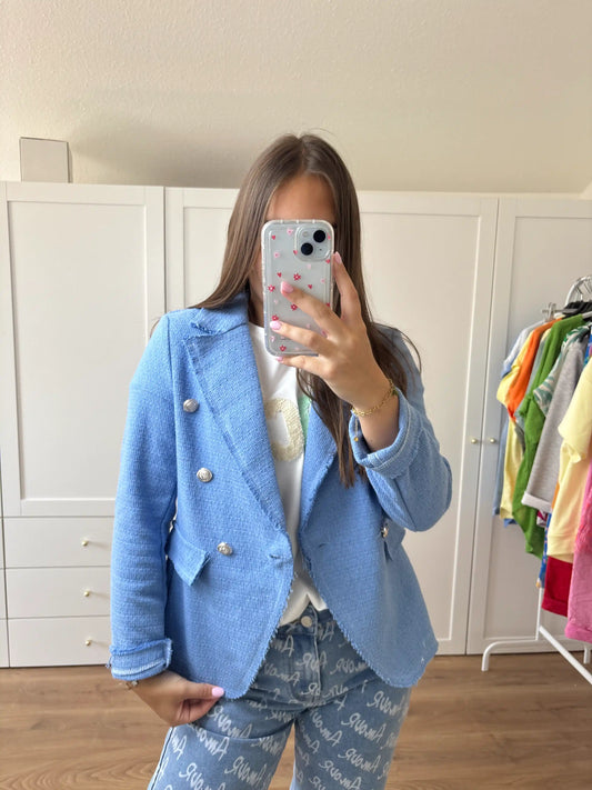 Blazer "Tweedy" Blau