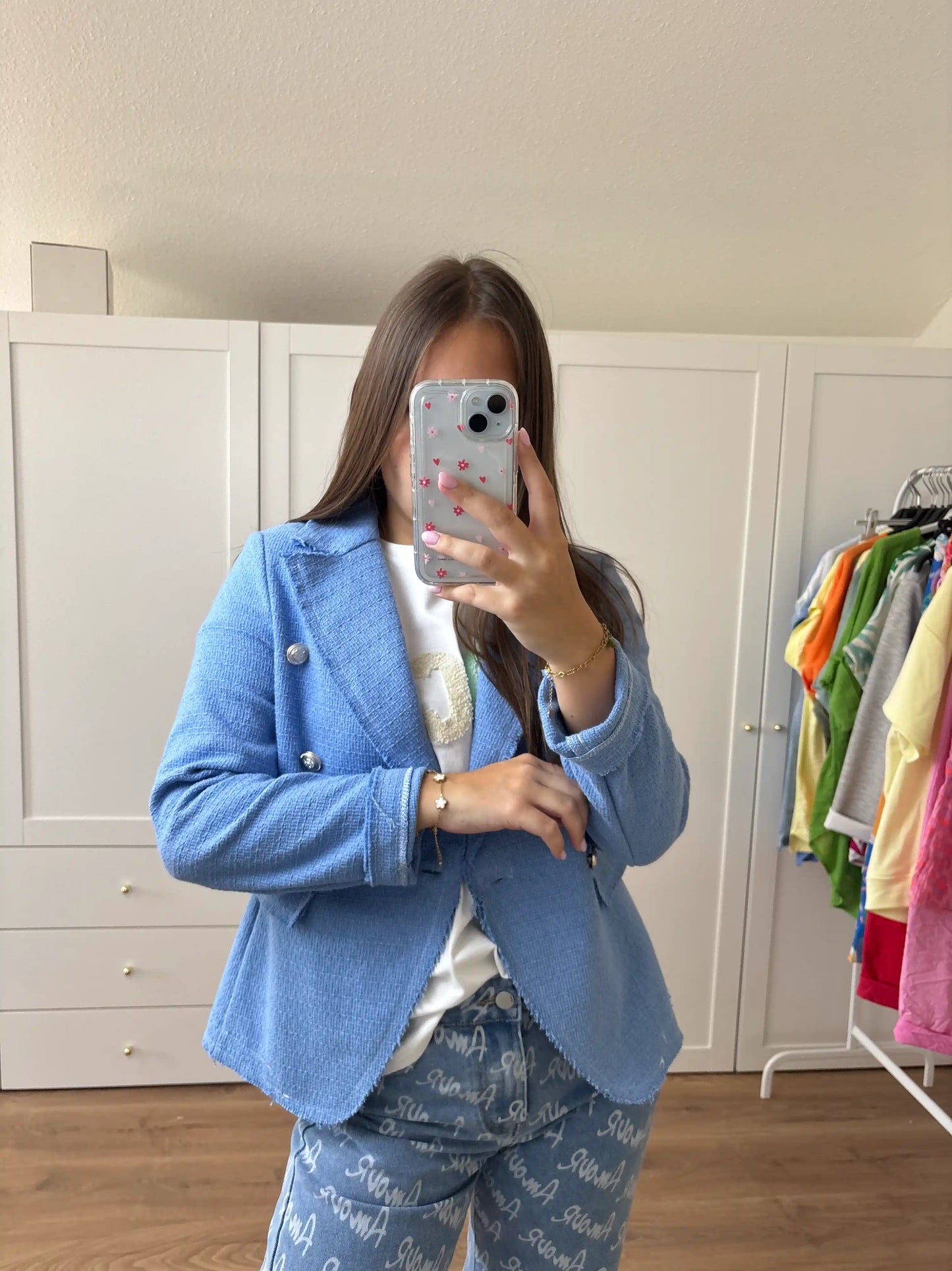 Blazer "Tweedy" Blau