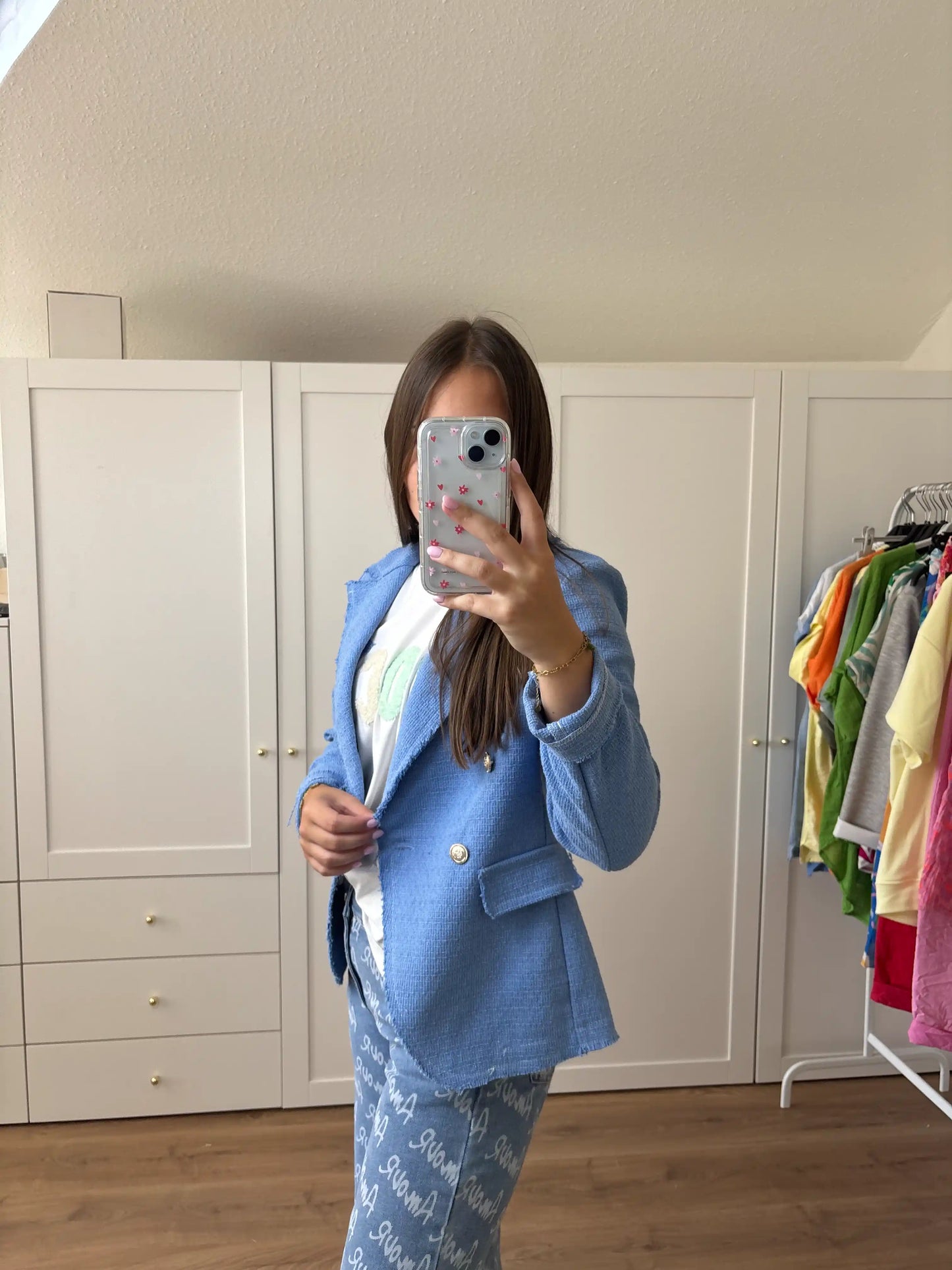 Blazer "Tweedy" Blau
