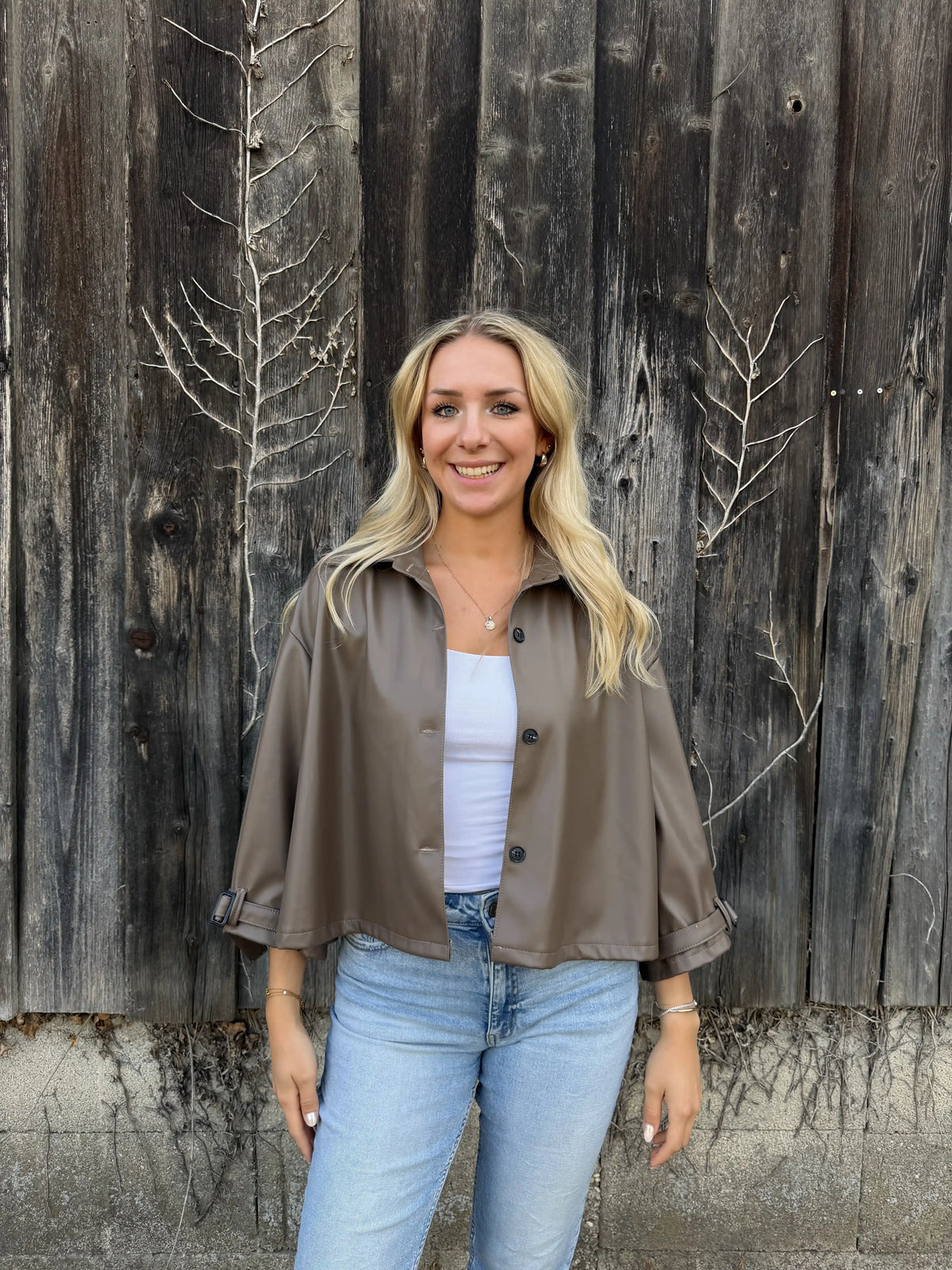Jacke "Capelet" Taupe