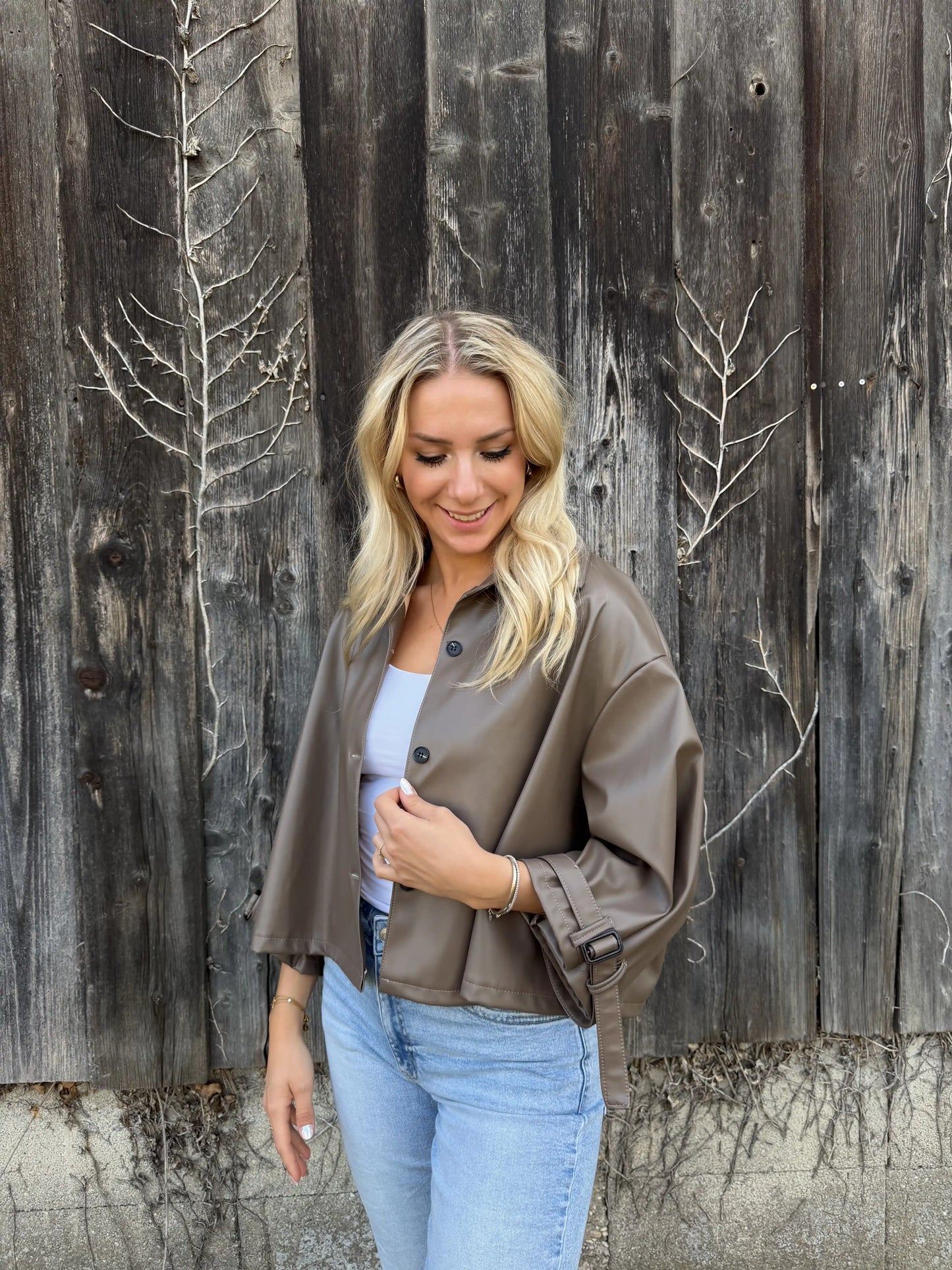 Jacke "Capelet" Taupe