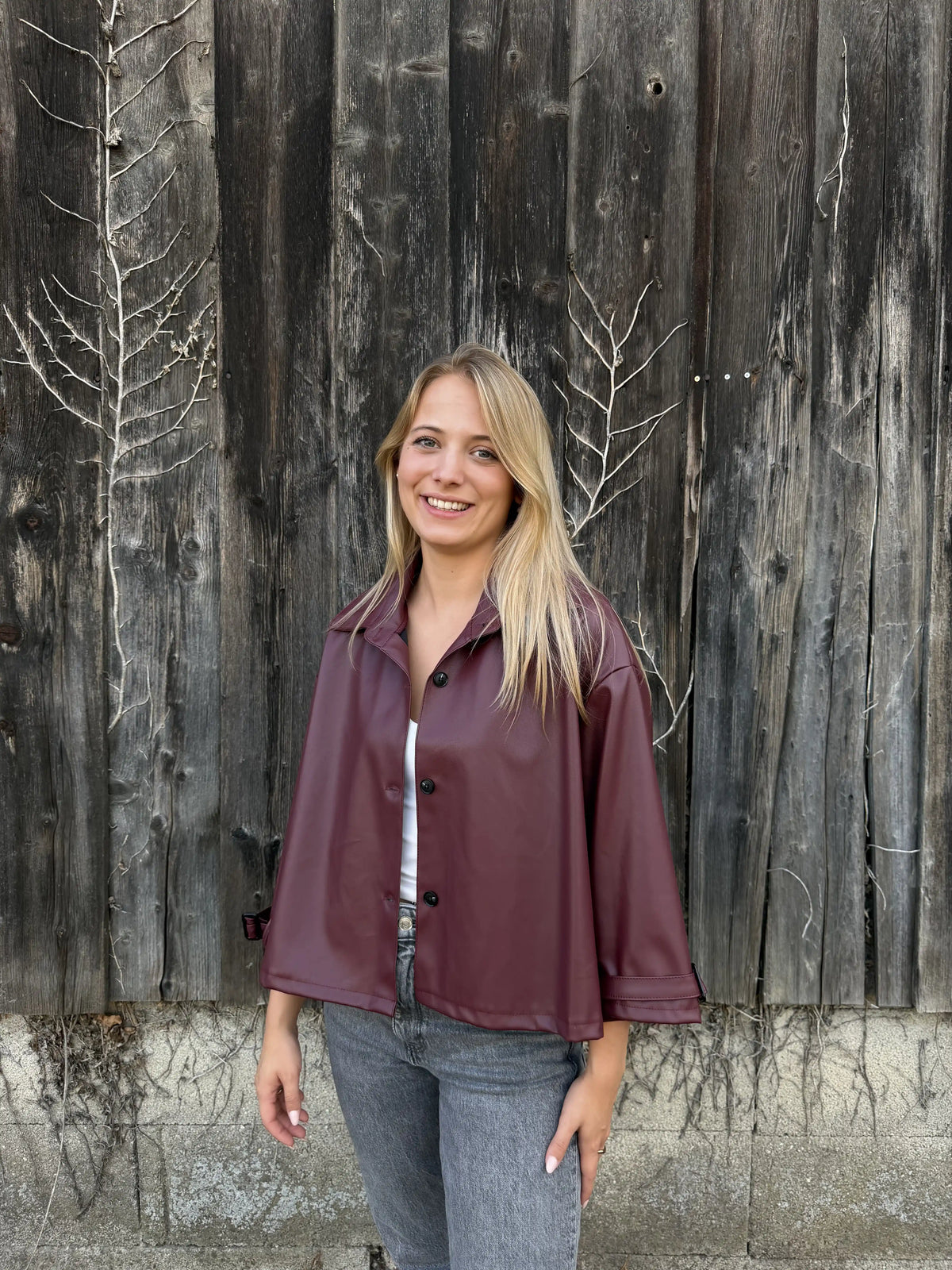 Jacke "Capelet" Weinrot