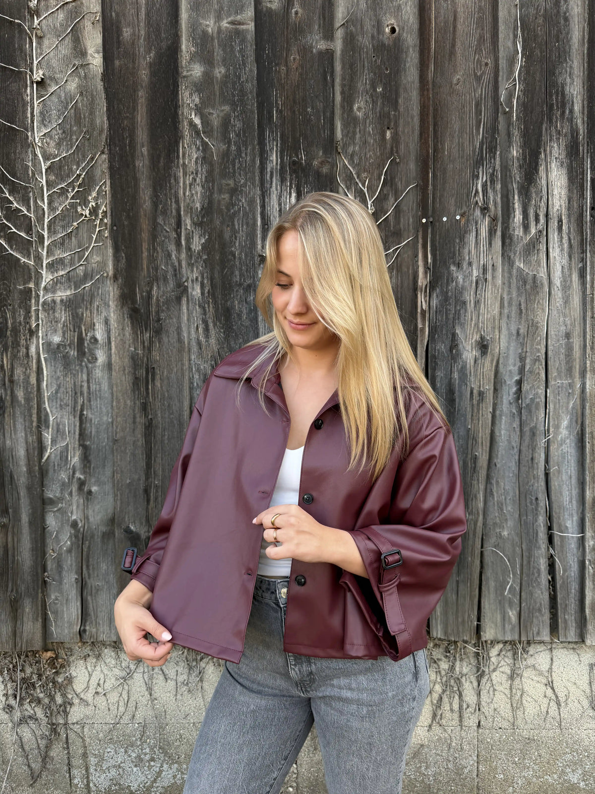Jacke "Capelet" Weinrot