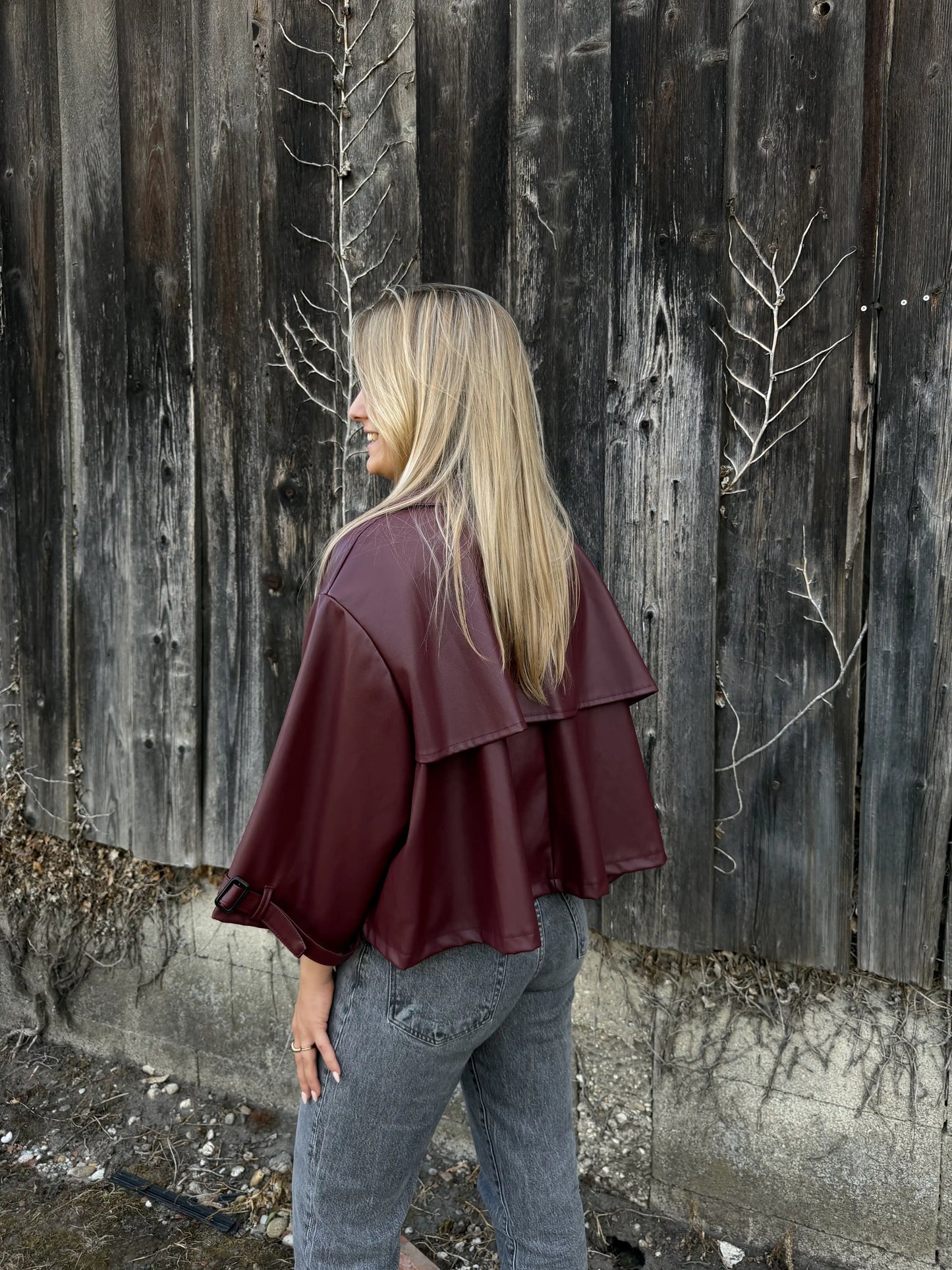 Jacke "Capelet" Weinrot