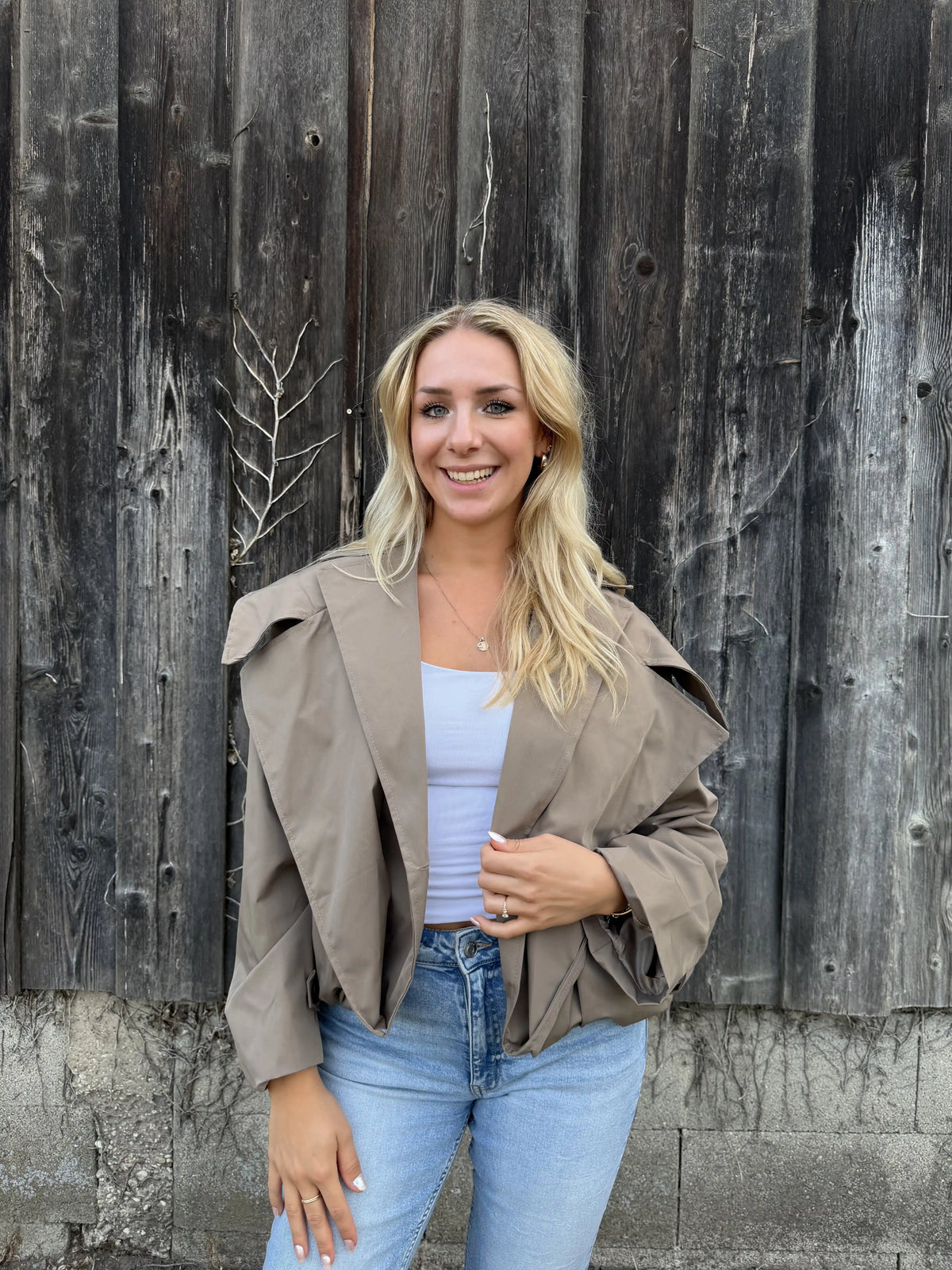 Jacke "Mia" Taupe