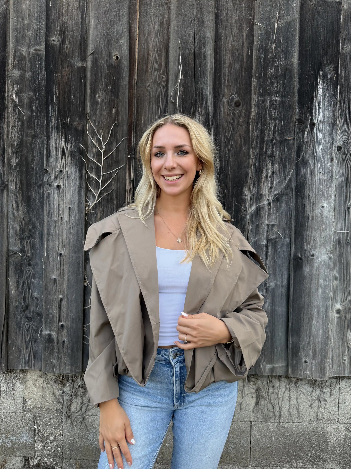 Jacke "Mia" Taupe