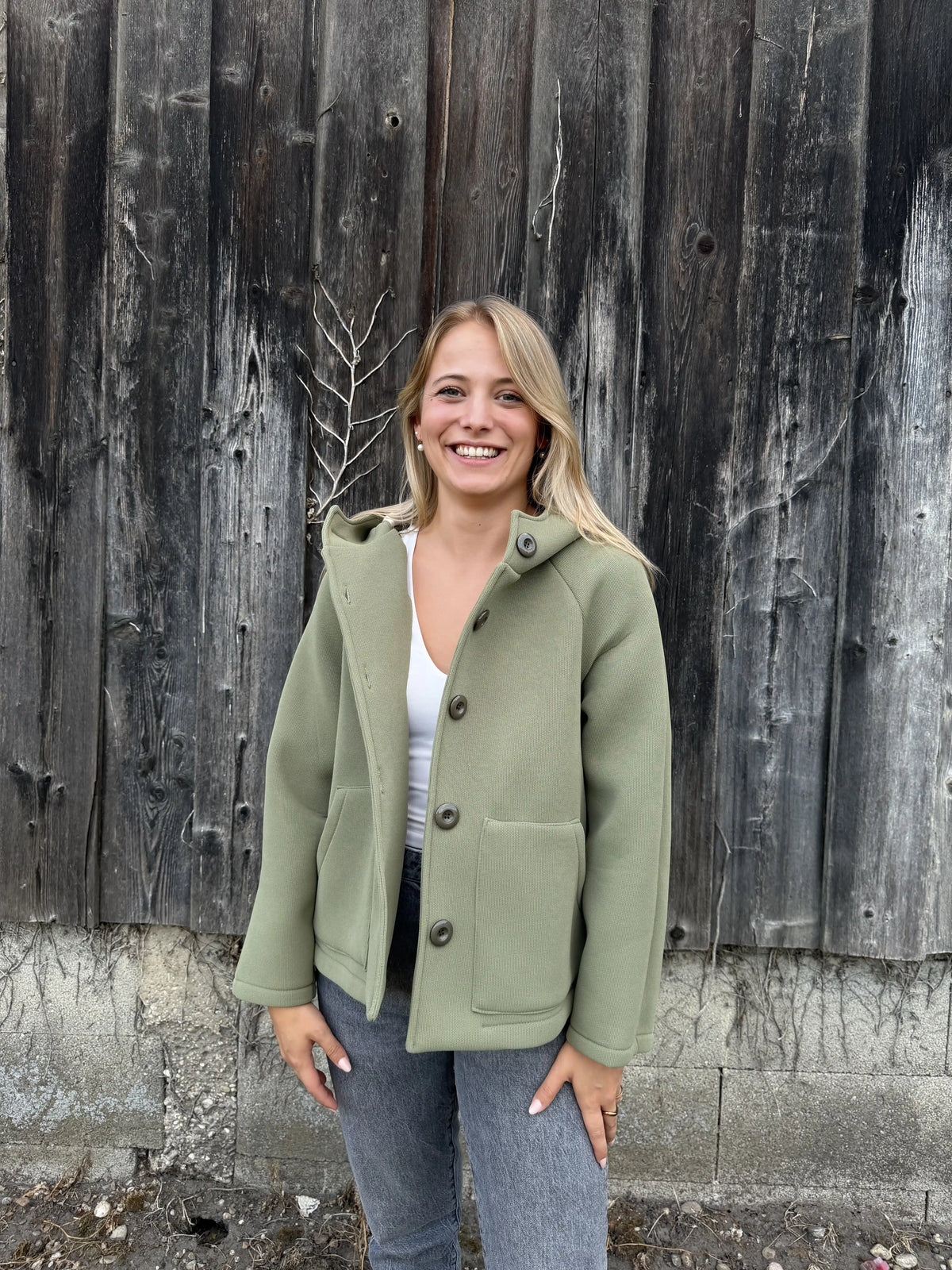 Kapuzenjacke "Hood" Olivegrün
