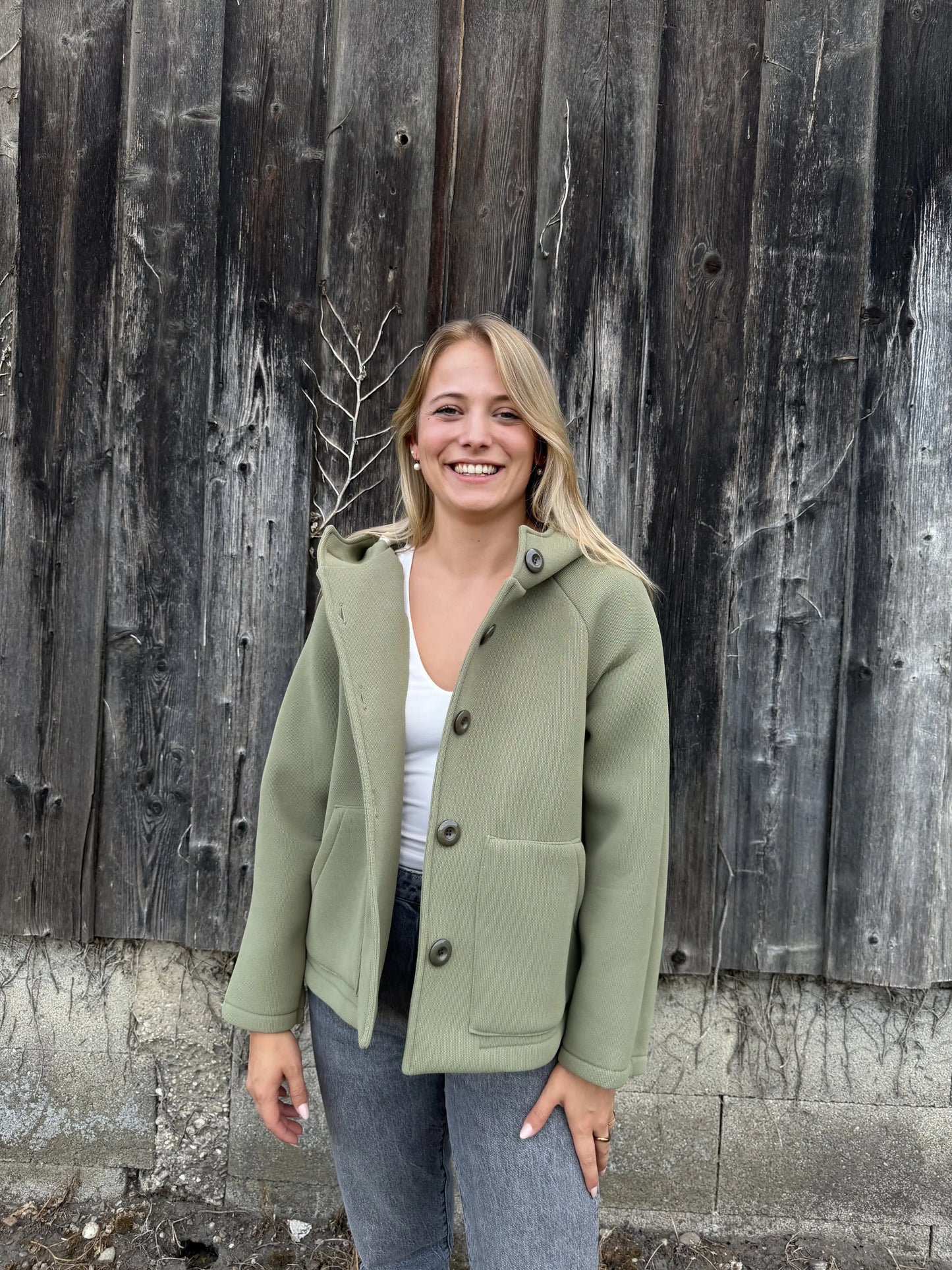 Kapuzenjacke "Hood" Olivegrün
