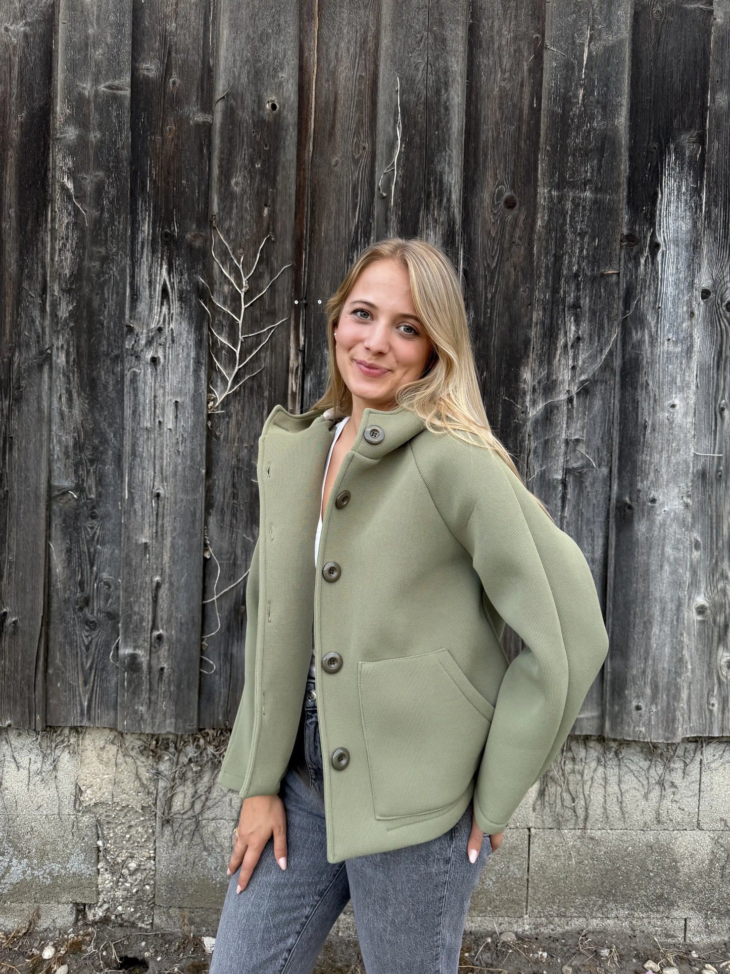 Kapuzenjacke "Hood" Olivegrün