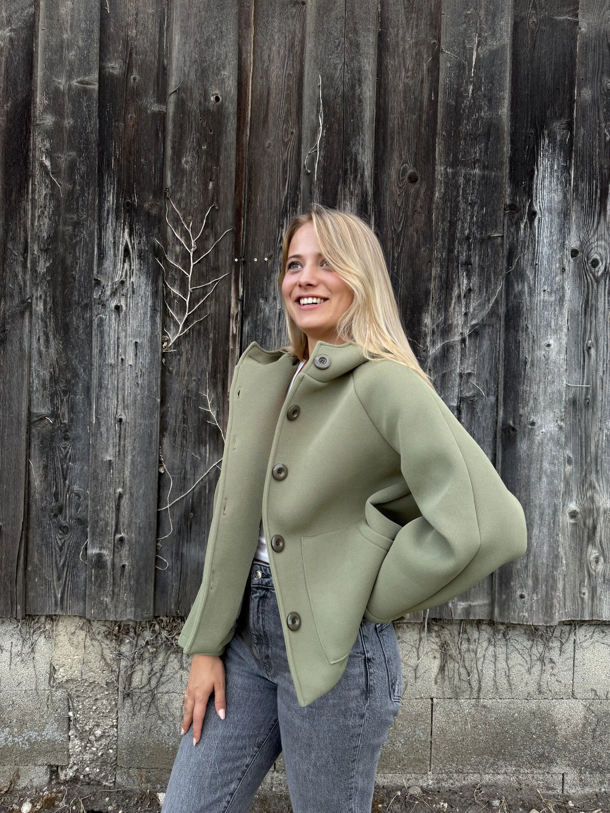 Kapuzenjacke "Hood" Olivegrün