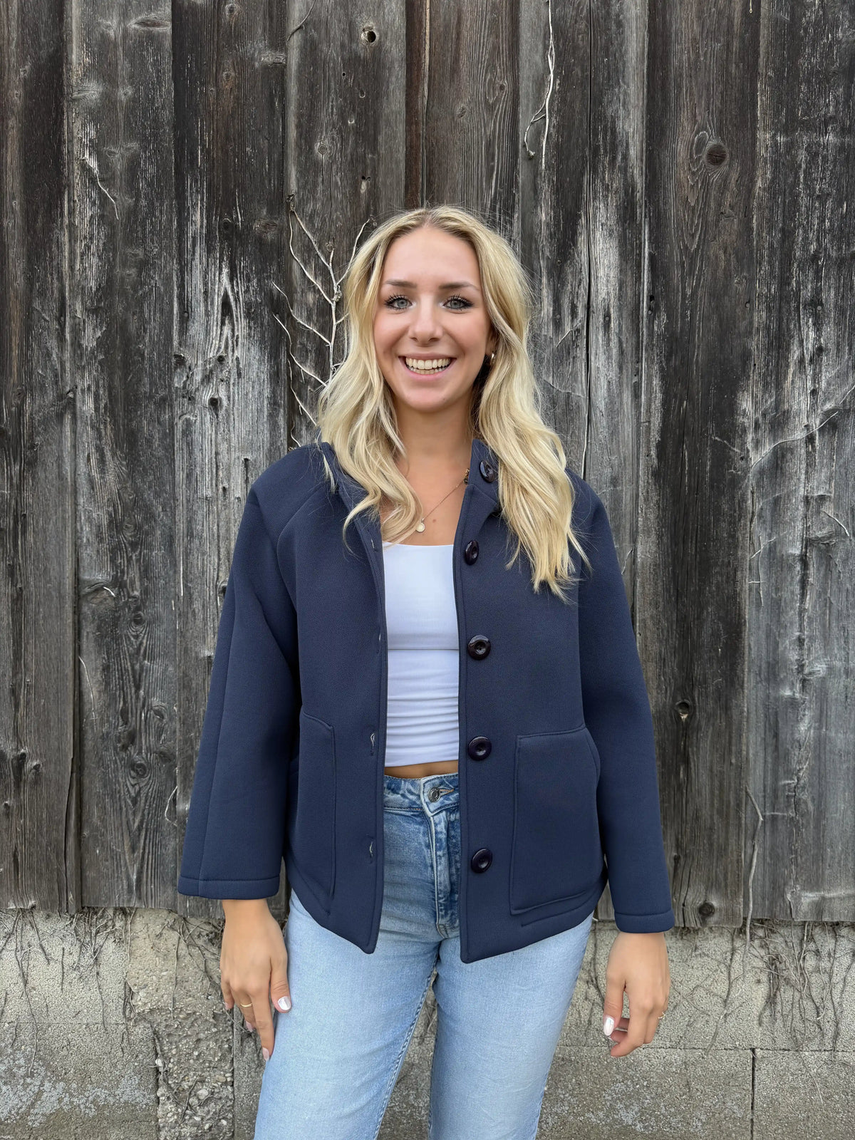 Kapuzenjacke "Hood" Navy