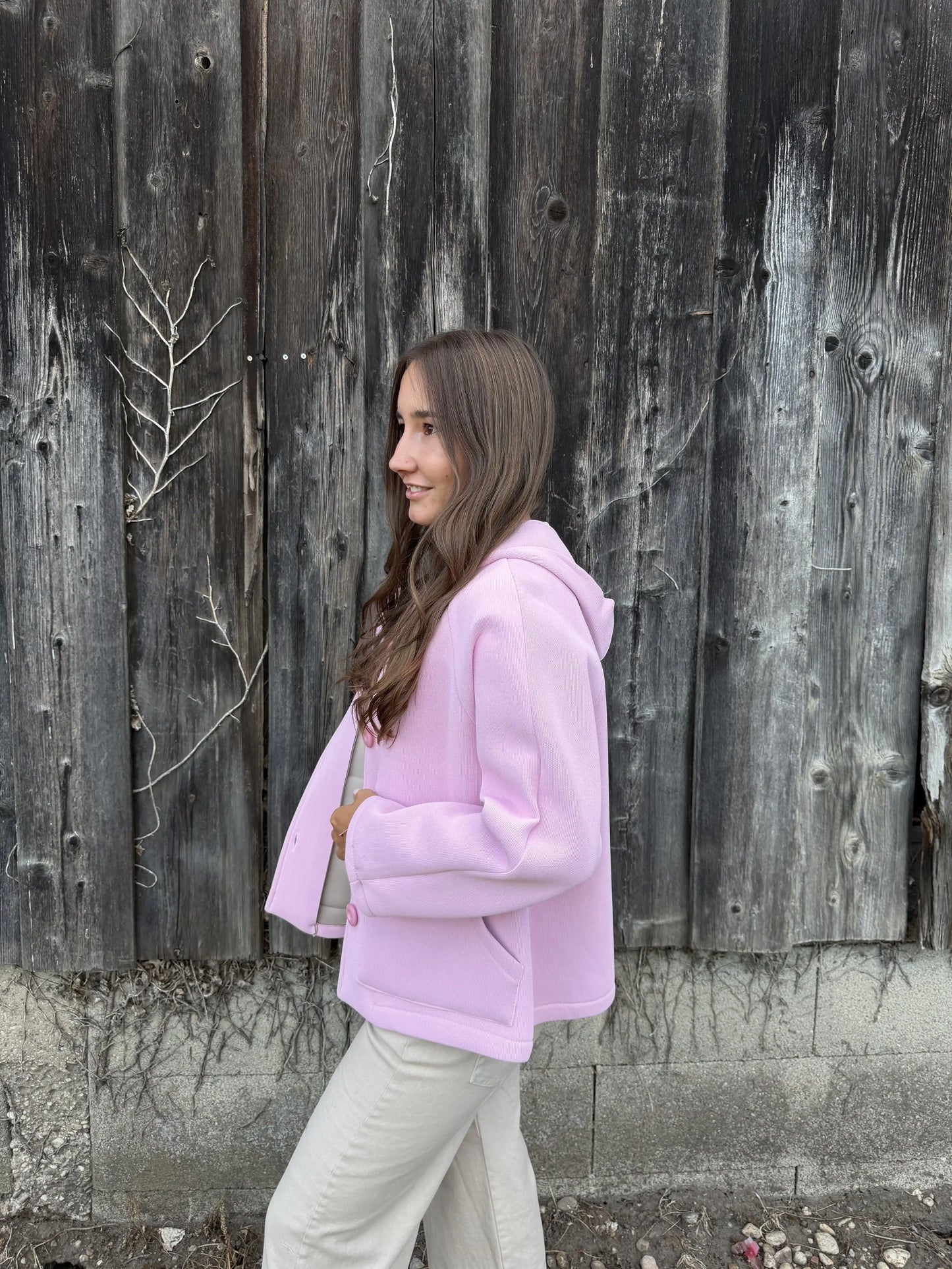 Kapuzenjacke "Hood" Rosa