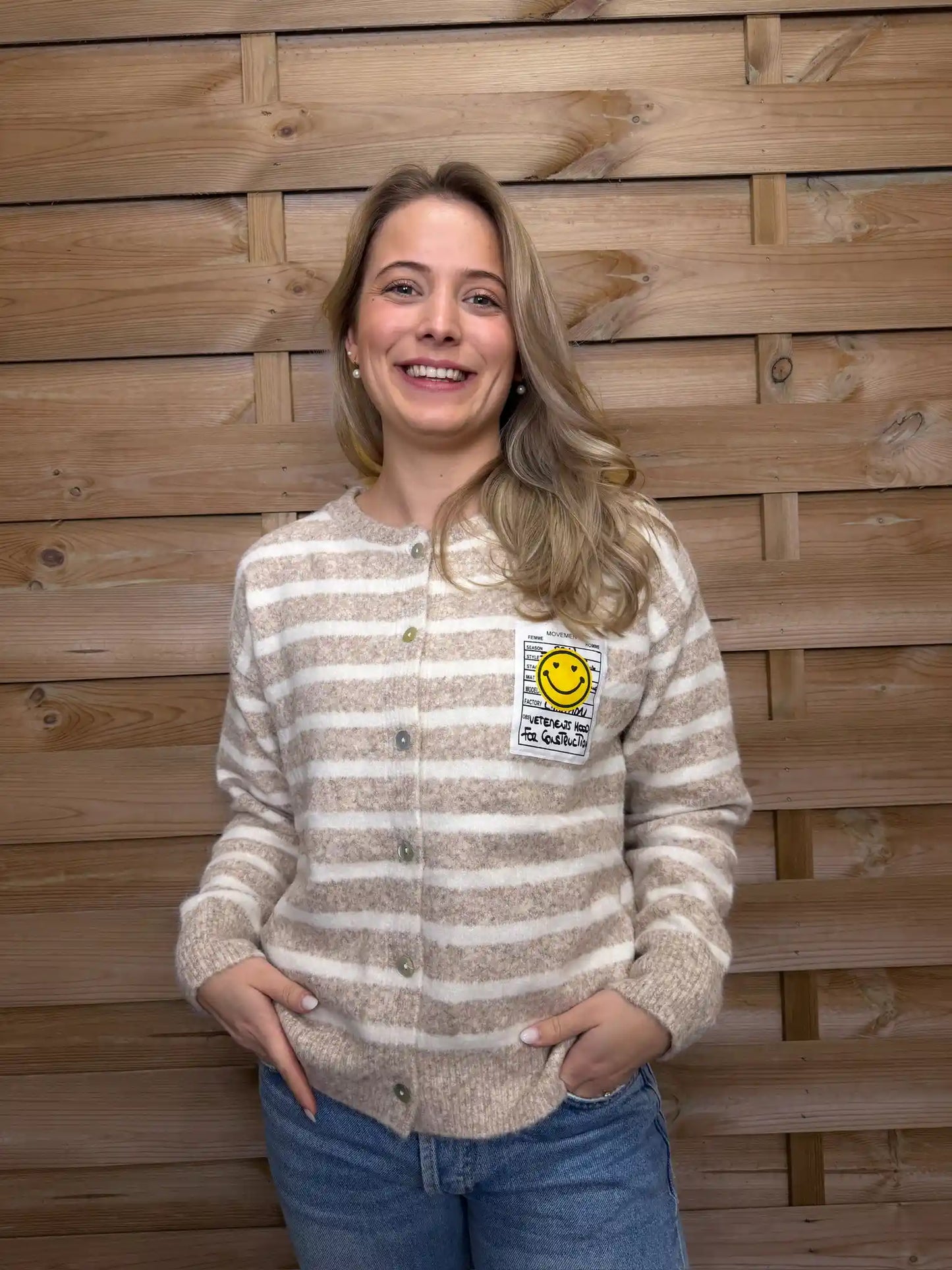 Cardigan "GoodVibes" Taupe
