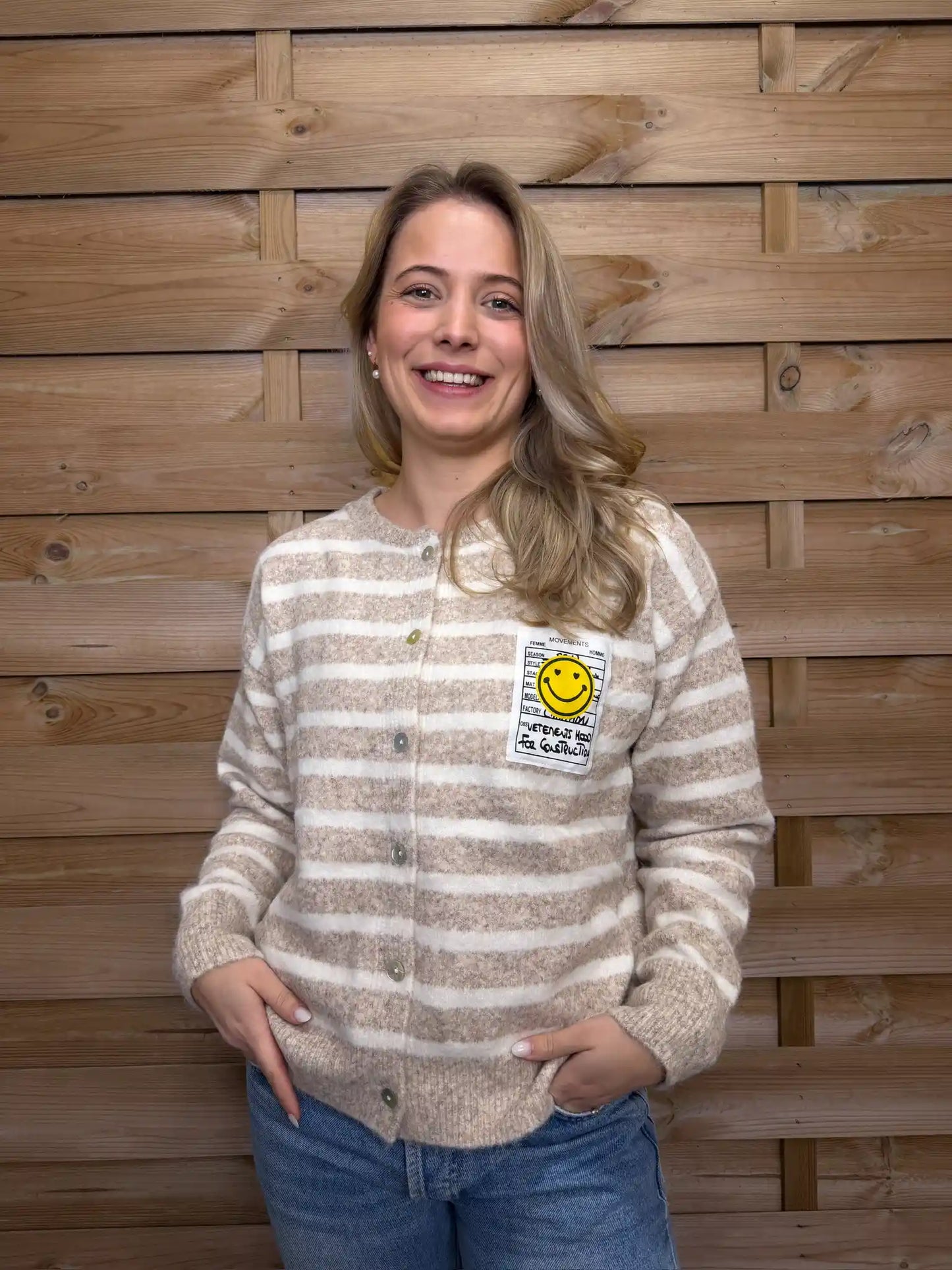 Cardigan "GoodVibes" Taupe