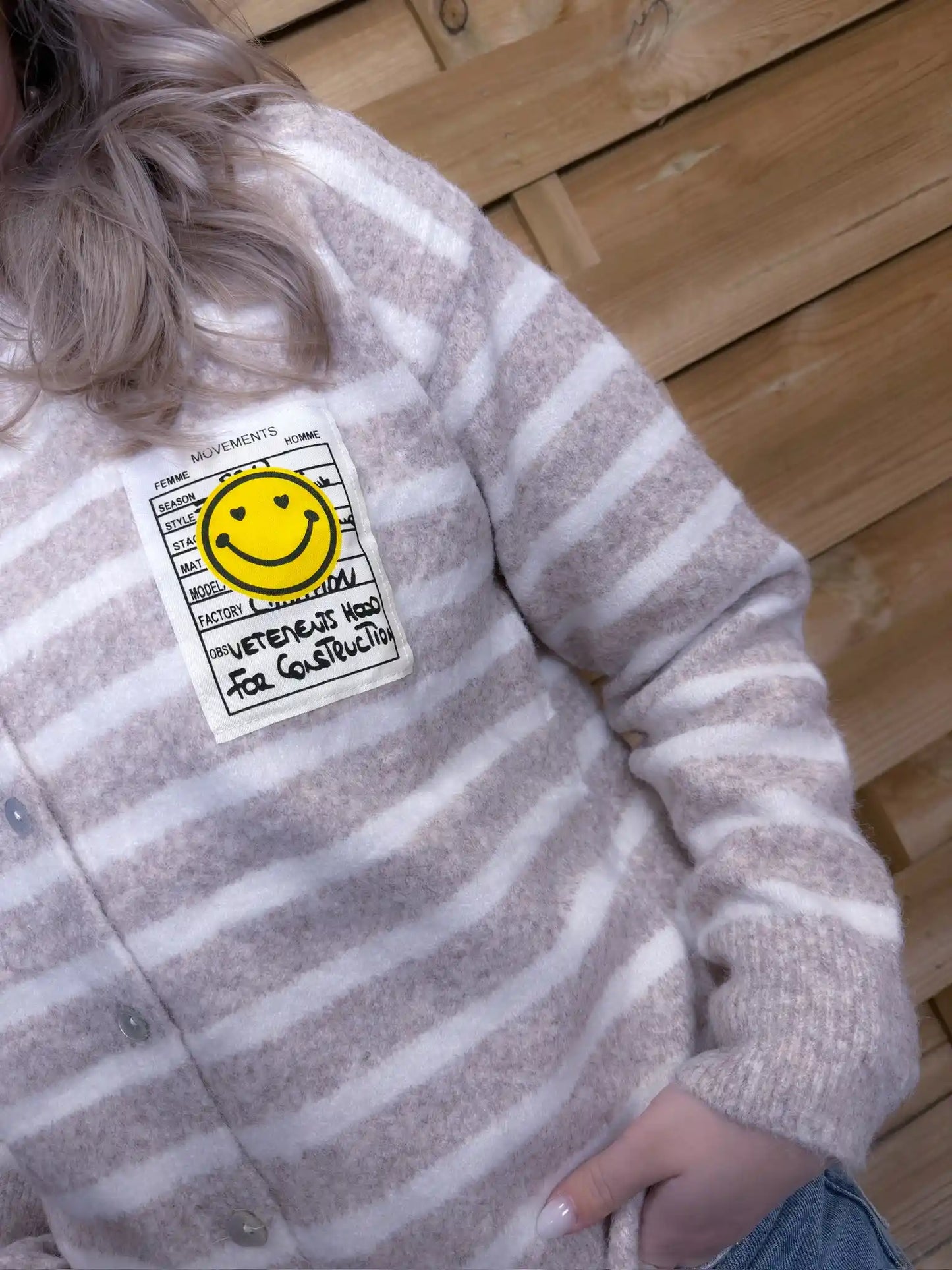 Cardigan "GoodVibes" Taupe