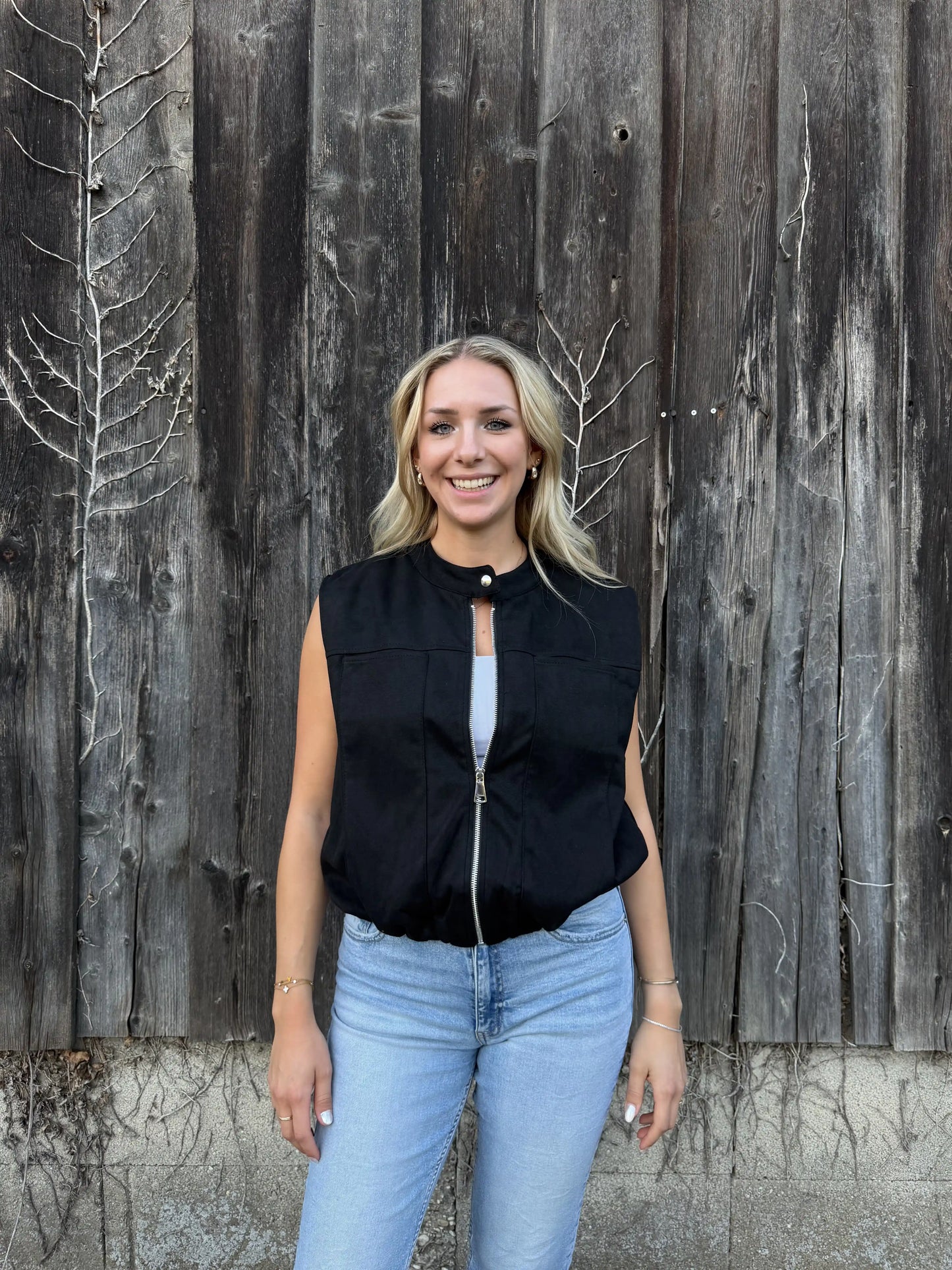 Gilet "Velvet Utility" Schwarz