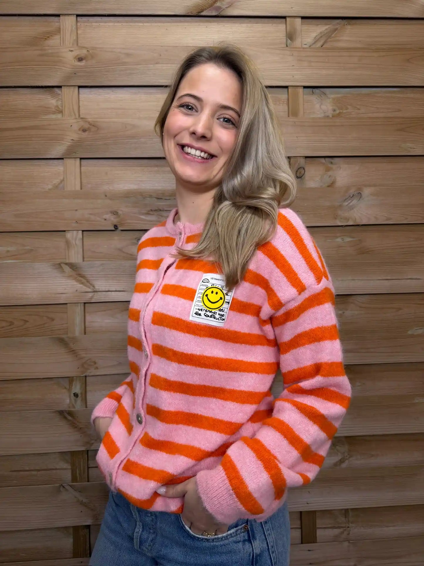 Cardigan "GoodVibes" Orange