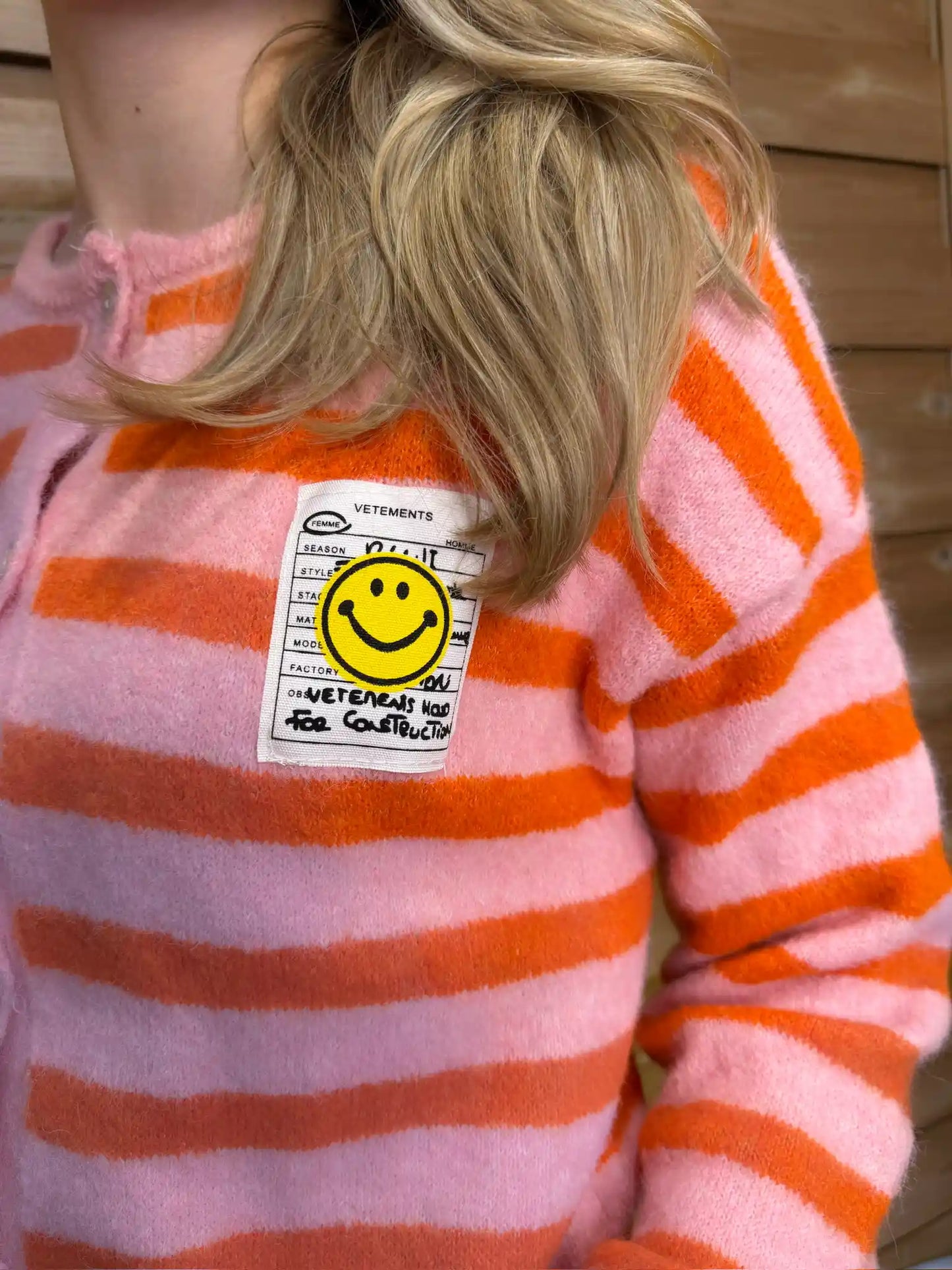 Cardigan "GoodVibes" Orange