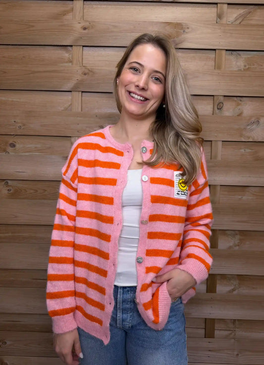 Cardigan "GoodVibes" Orange