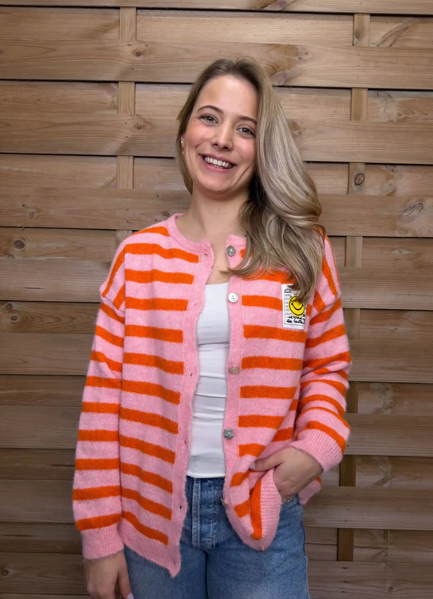 Cardigan "GoodVibes" Orange