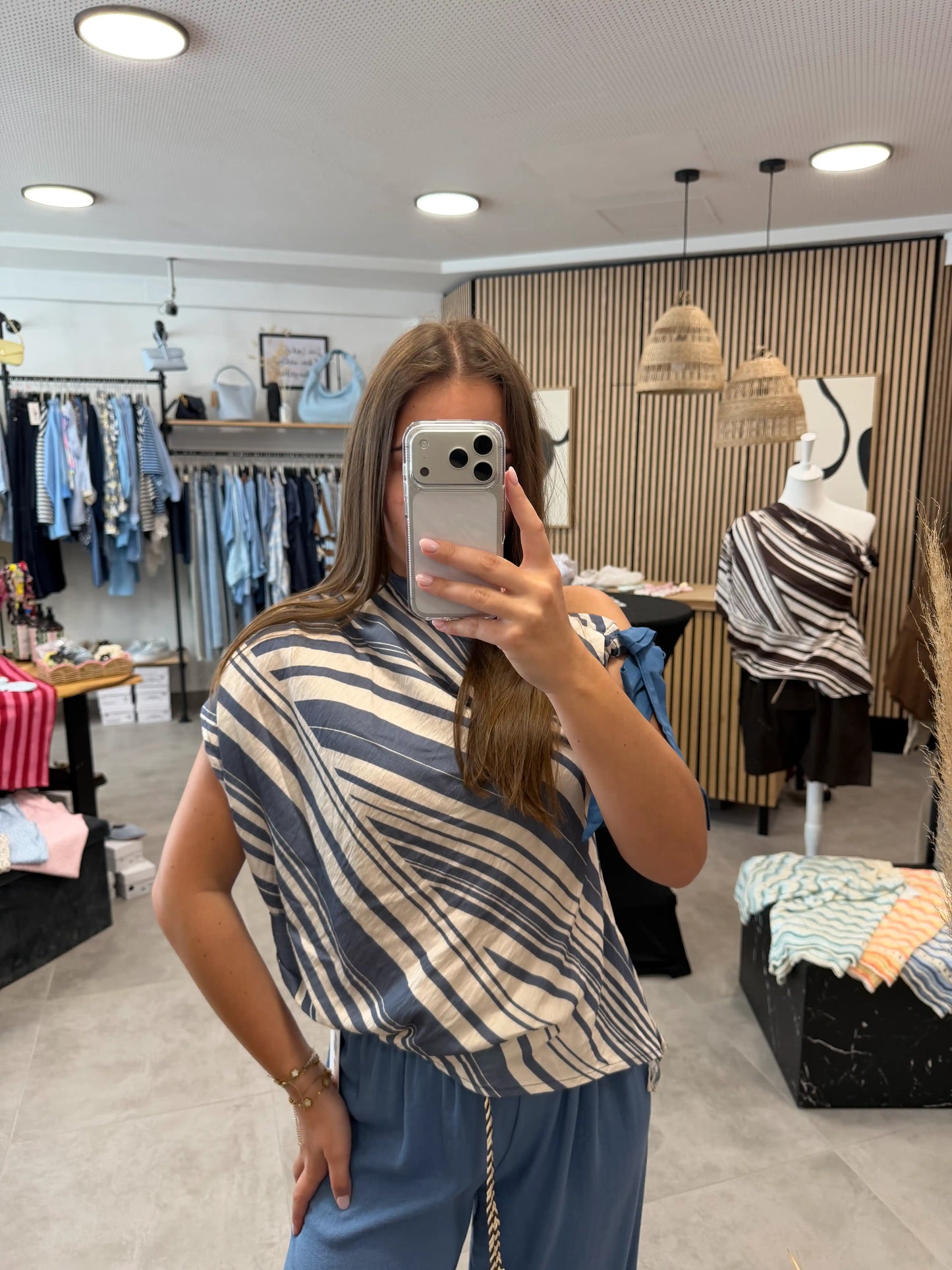 Bluse "Flow" Blau
