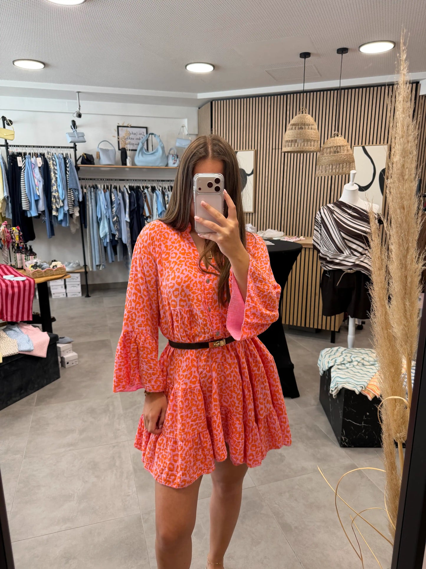 Musselinkleid "Wild Love" Orange
