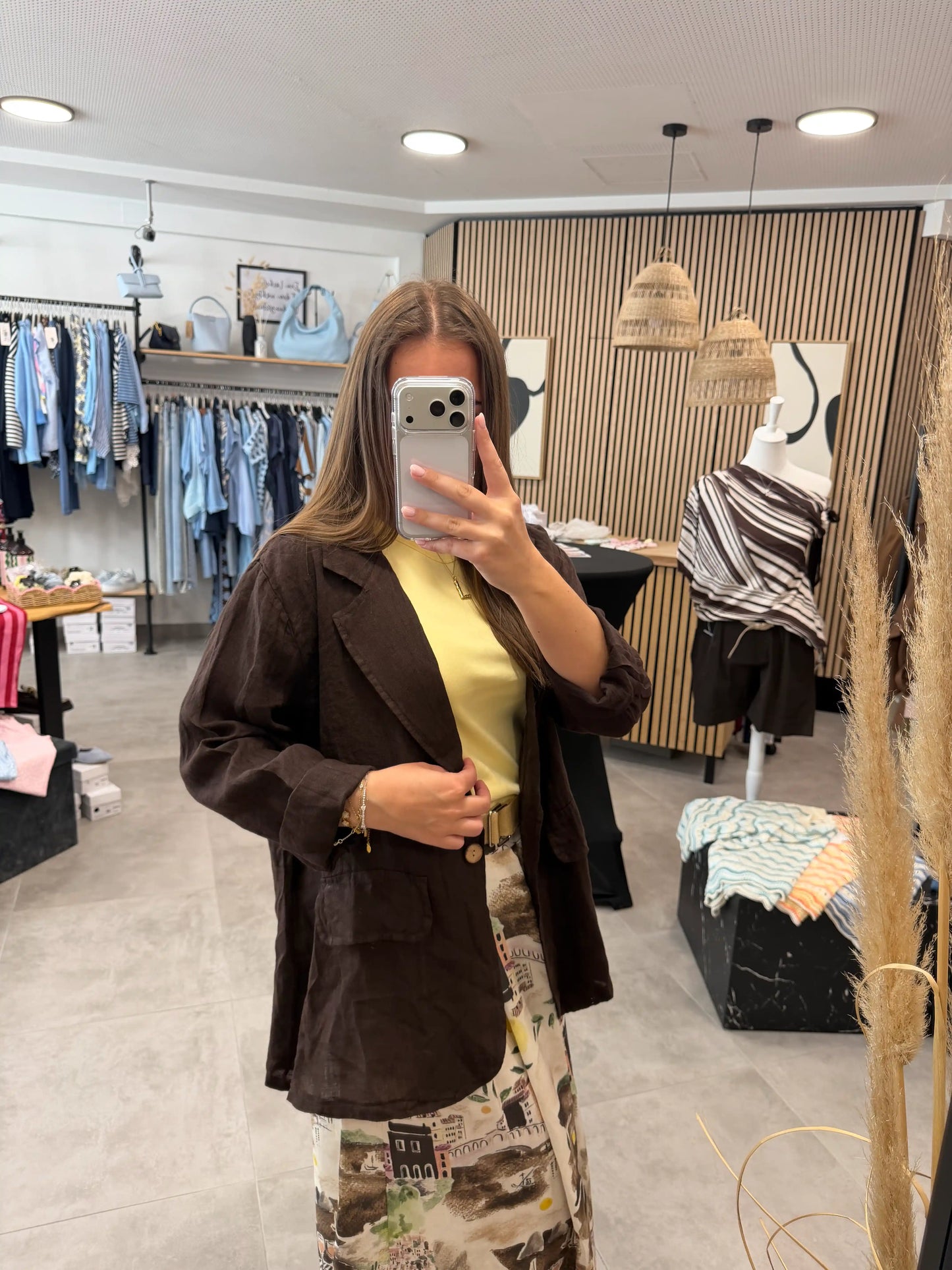 Leinenblazer Braun