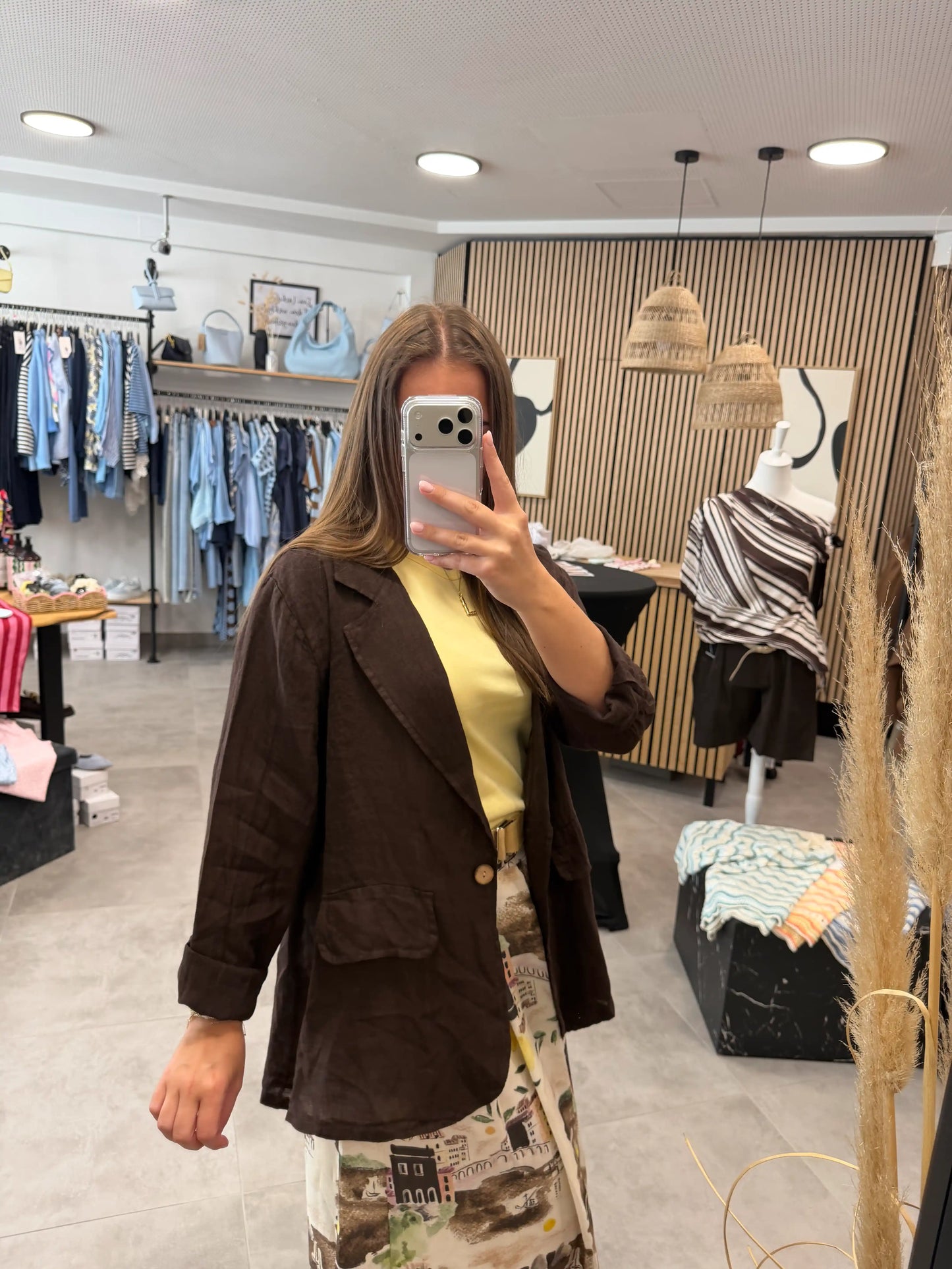Leinenblazer Braun