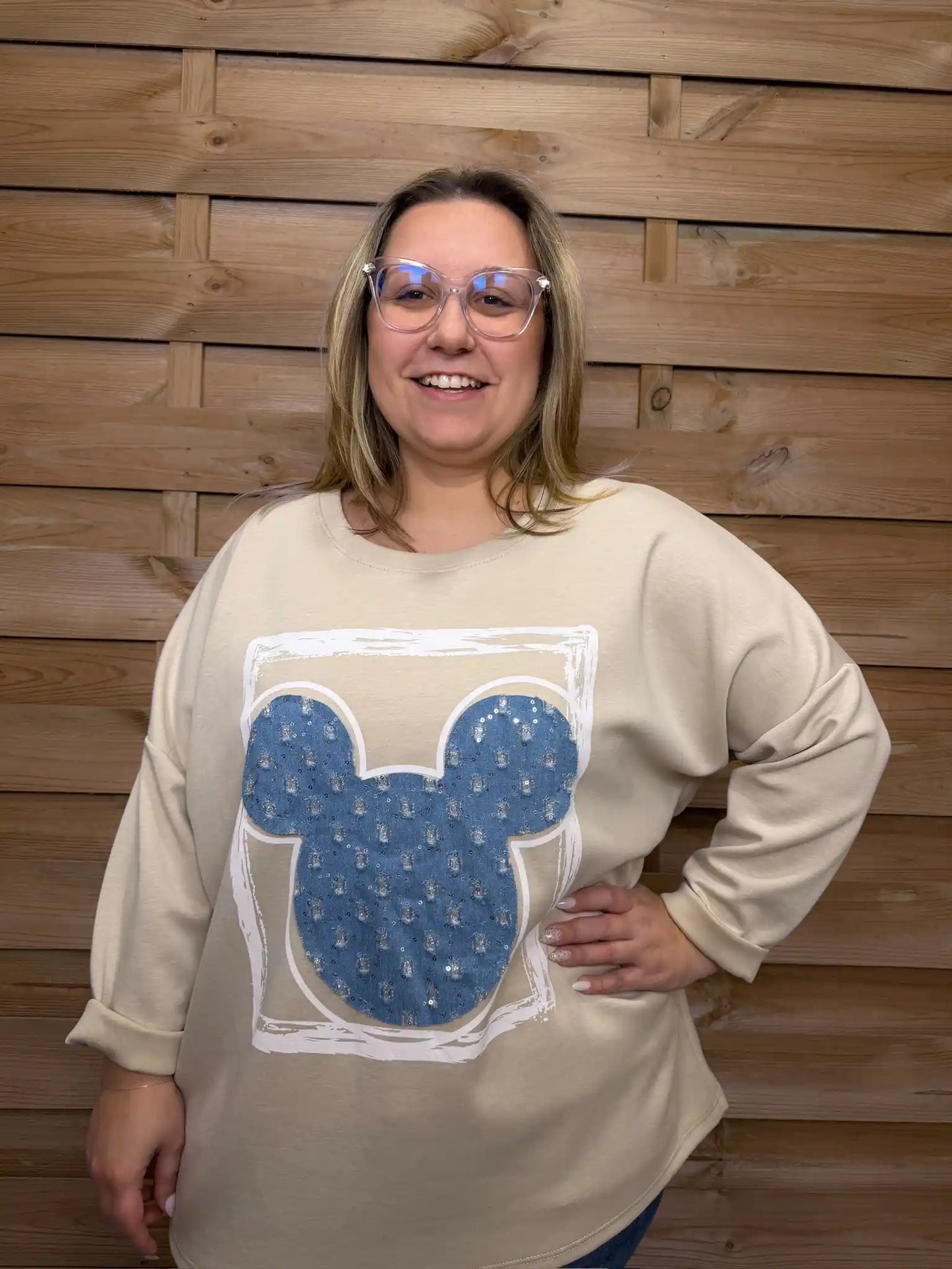 Scuba-Shirt "Mickey" Beige