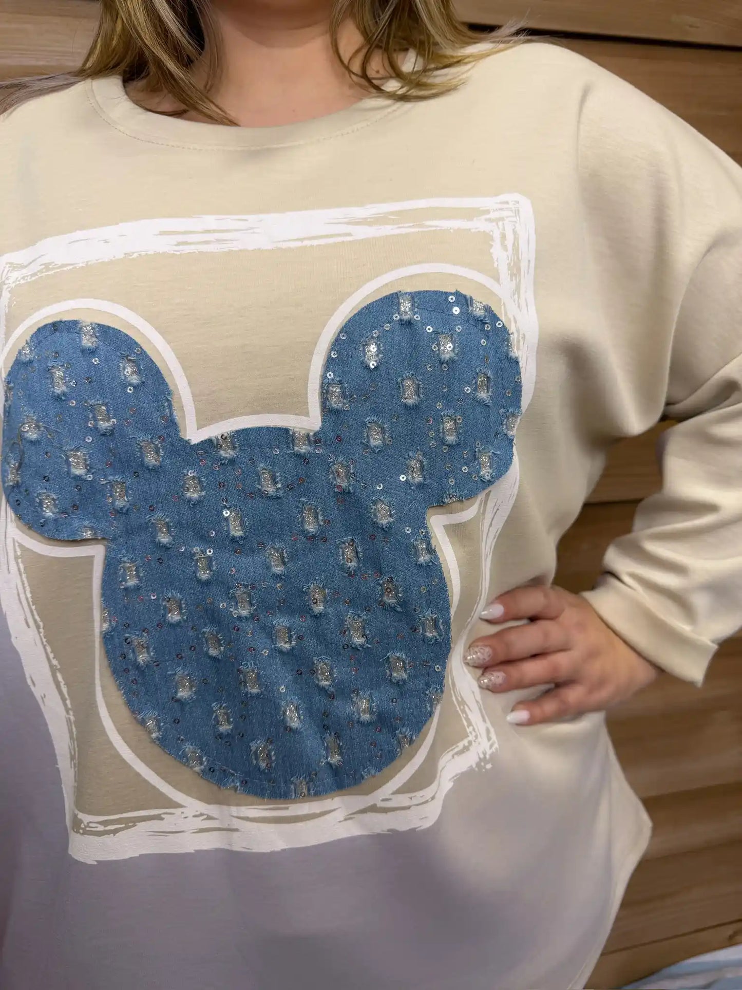 Scuba-Shirt "Mickey" Beige