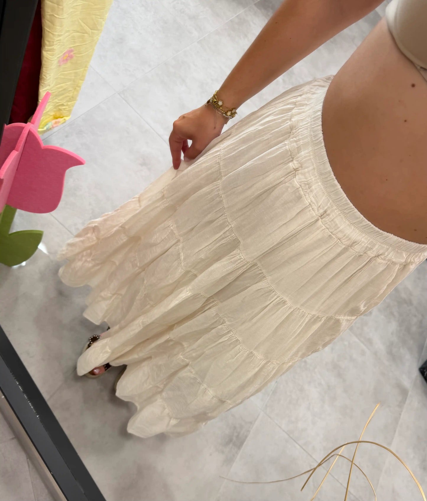 Maxirock Boho Beige