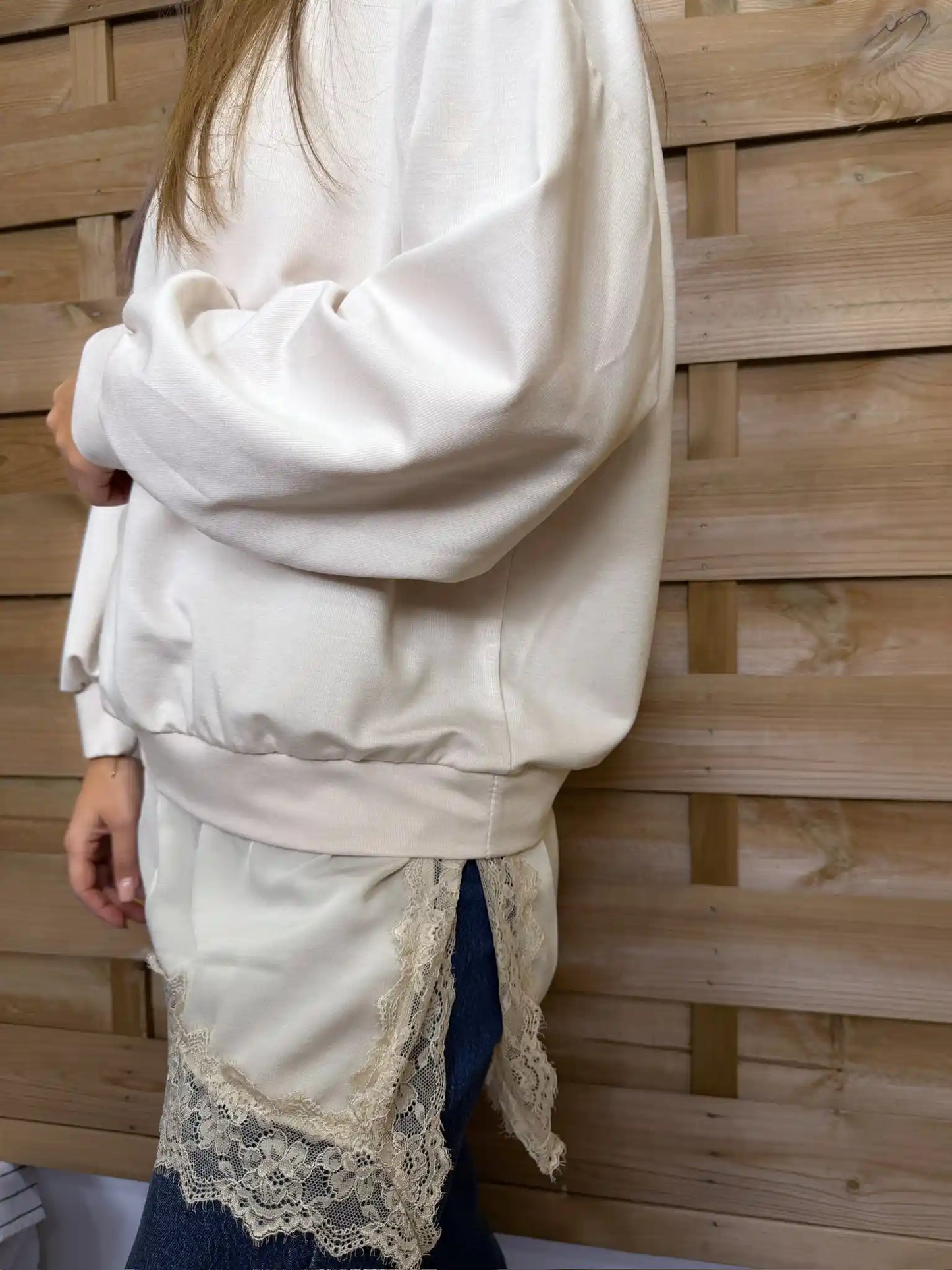 Shirt "Lace Love" Beige