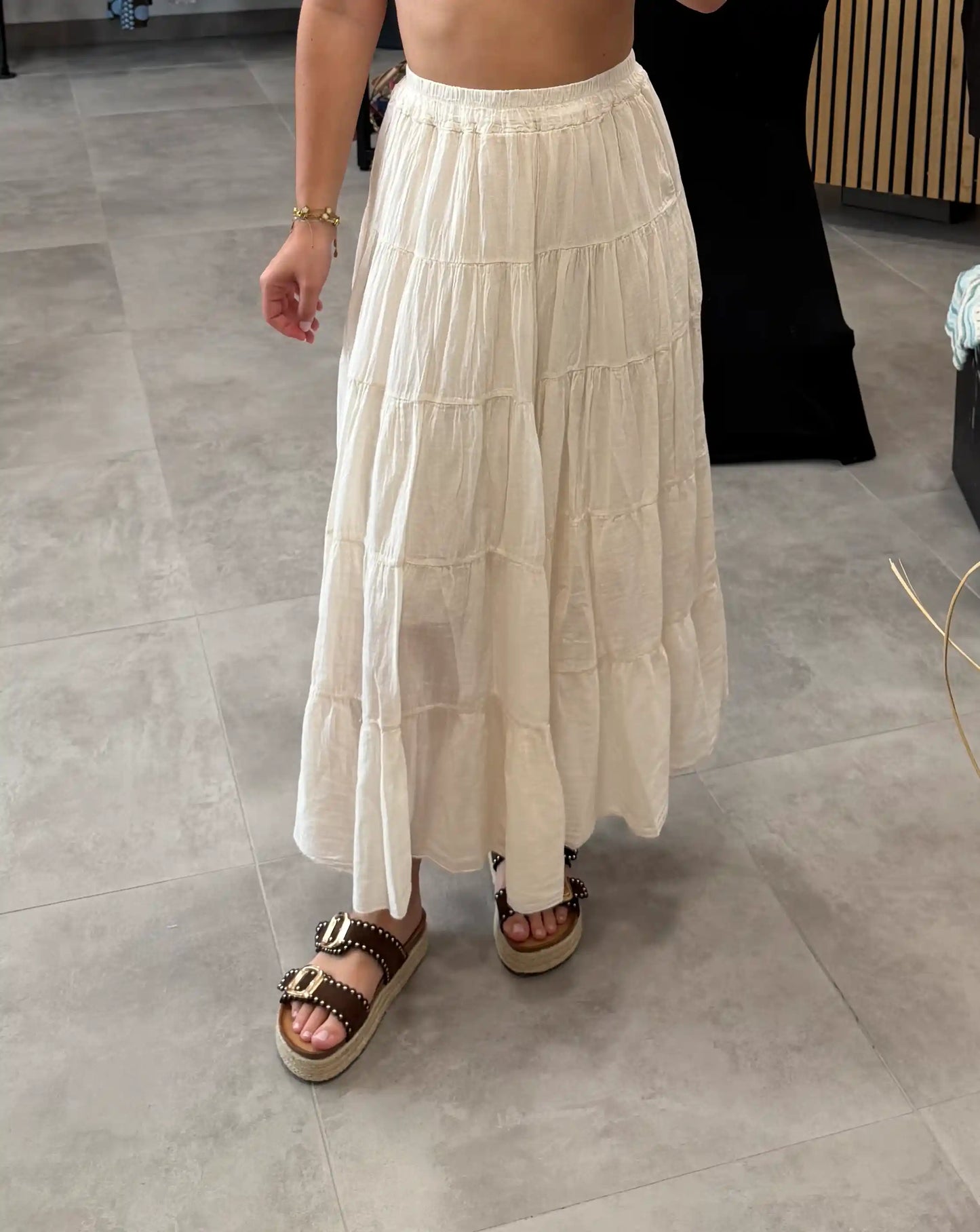 Maxirock Boho Beige
