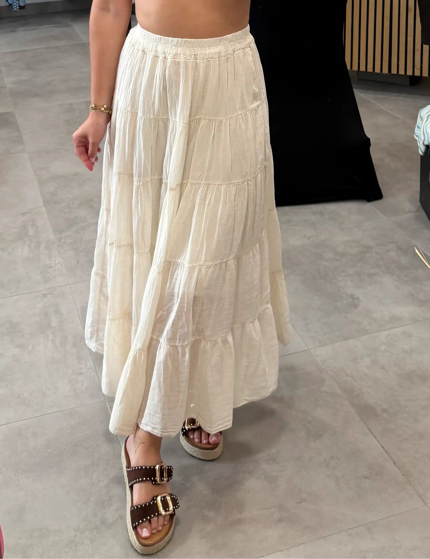 Maxirock Boho Beige