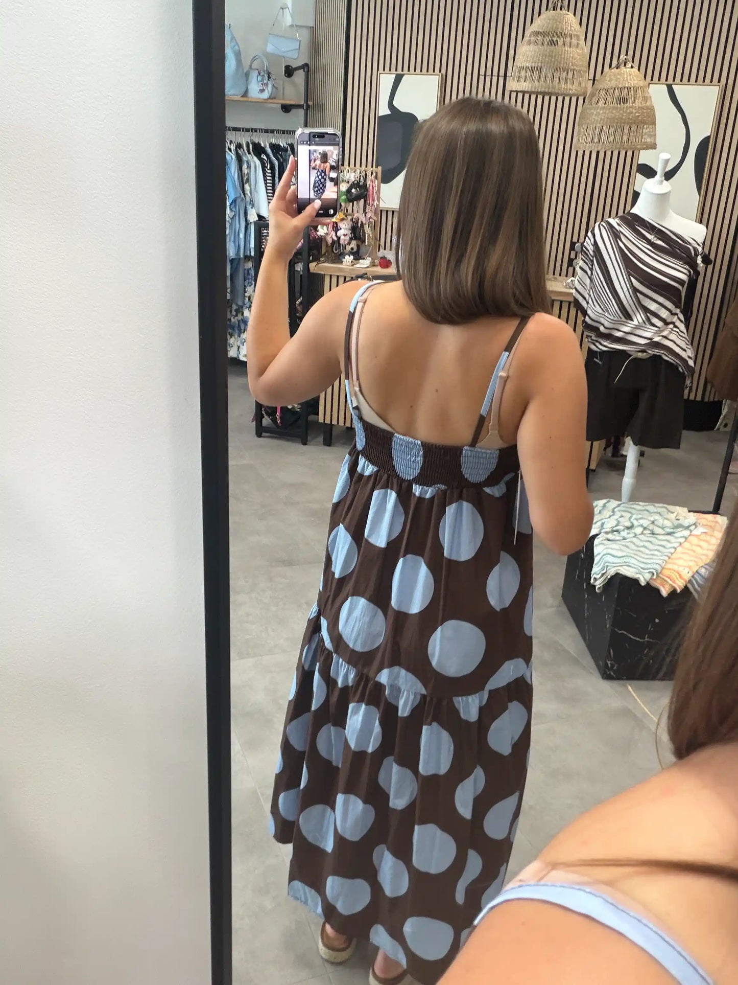 Maxi-Kleid "Sky Dots" Hellblau