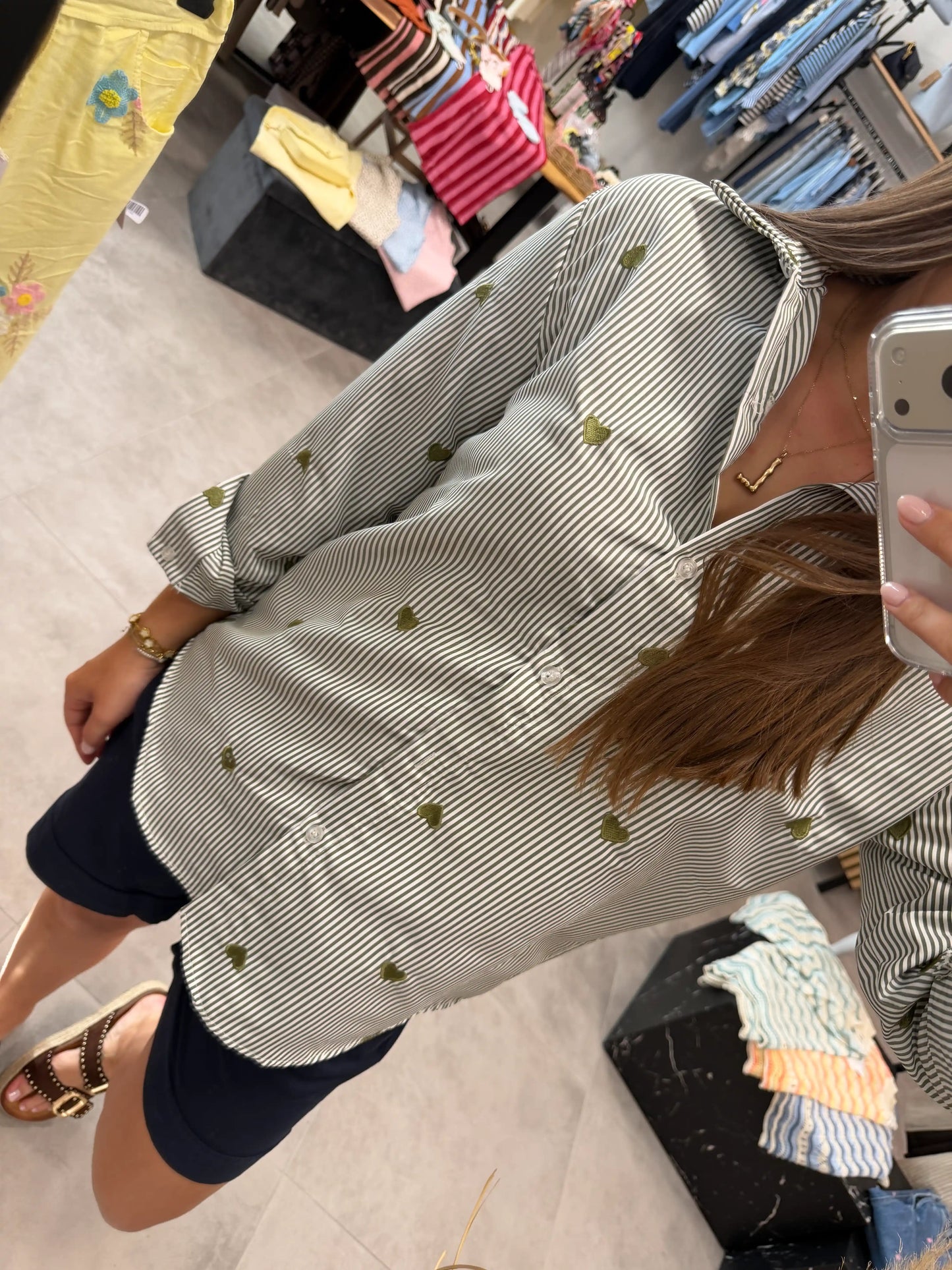 Bluse "Smallherzi" Olivegrün