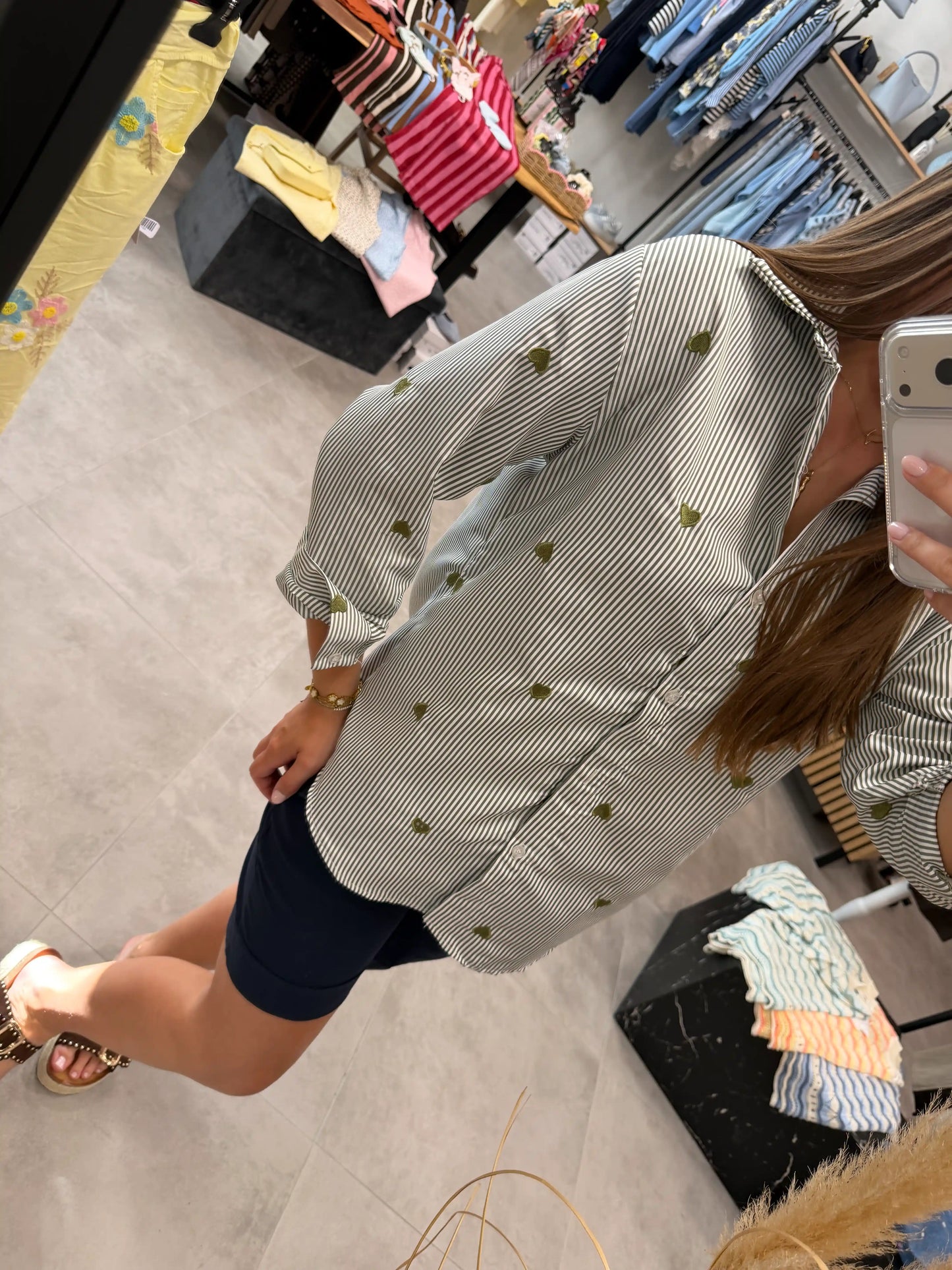 Bluse "Smallherzi" Olivegrün