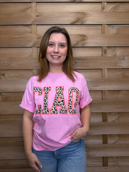 T-Shirt "Ciao Leo" Pink